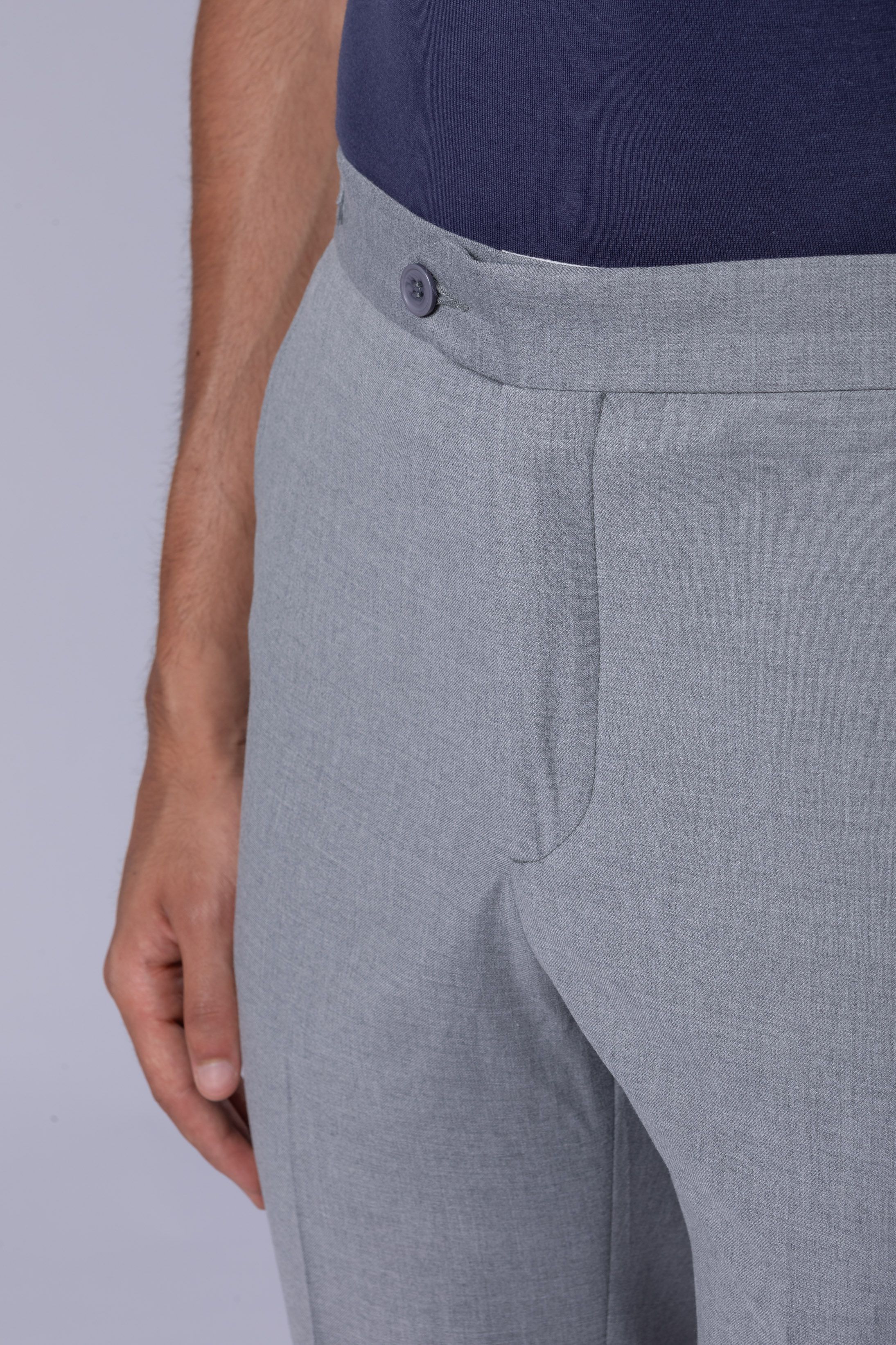 Calça social Slim Fit Milano Cinza claro