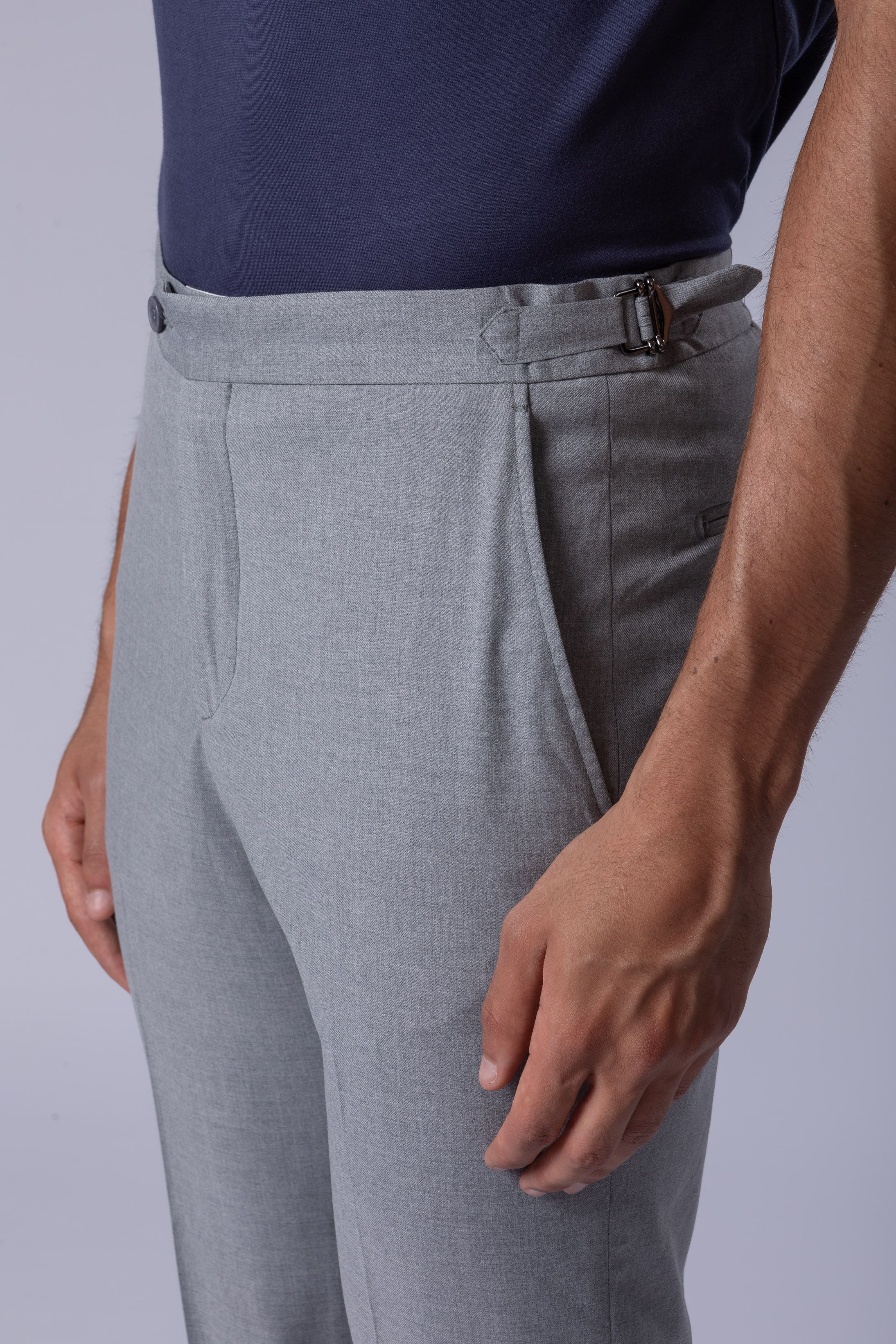 Calça social Slim Fit Milano Cinza claro