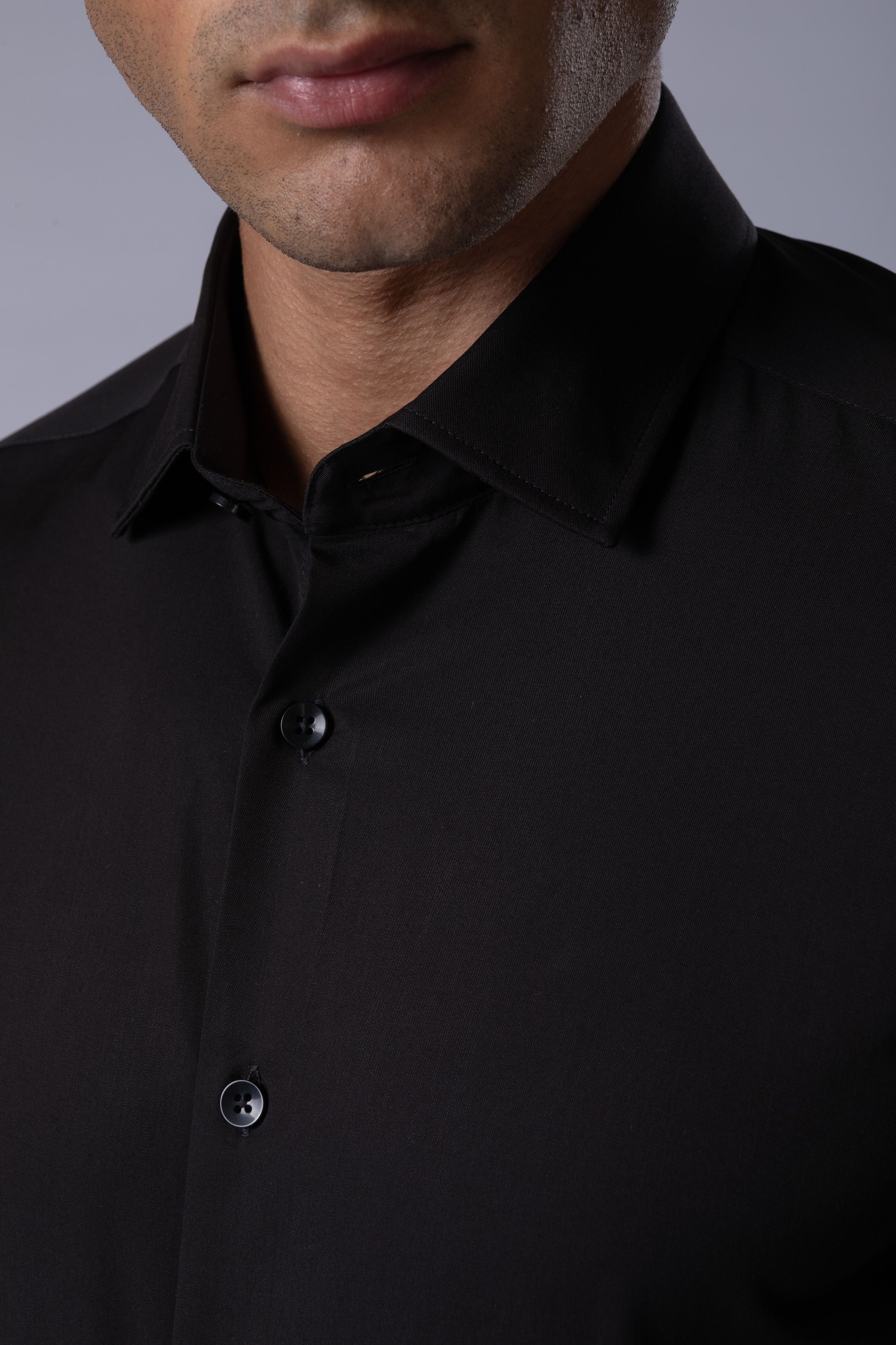 Camisa Manga Longa Slim fit Preto