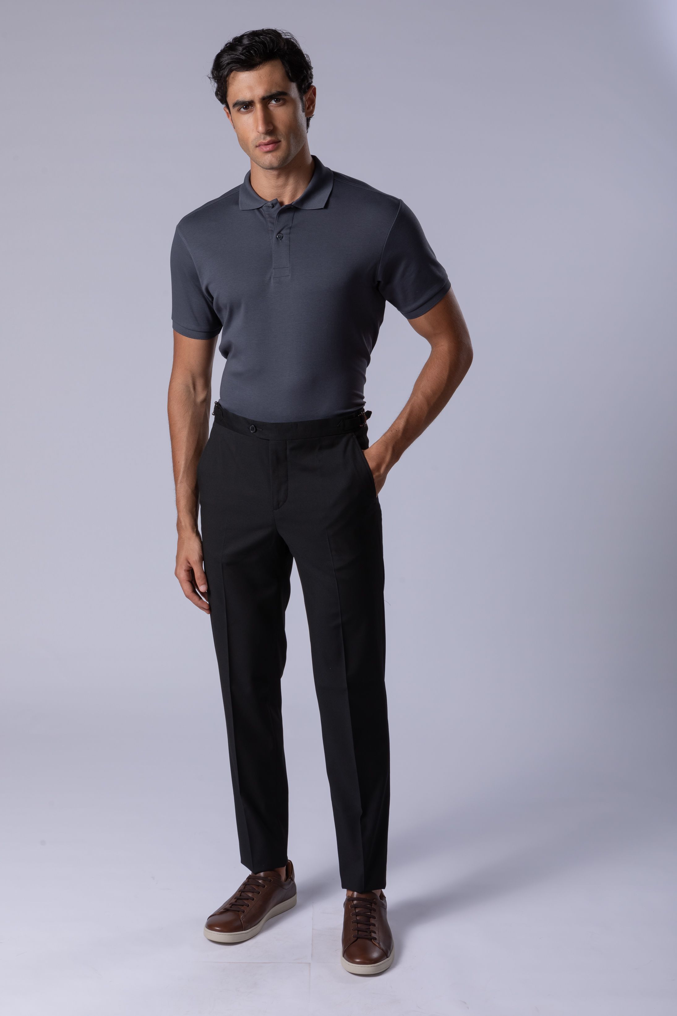 Calça social Slim Fit Milano Preto - Diodato Alfaiataria