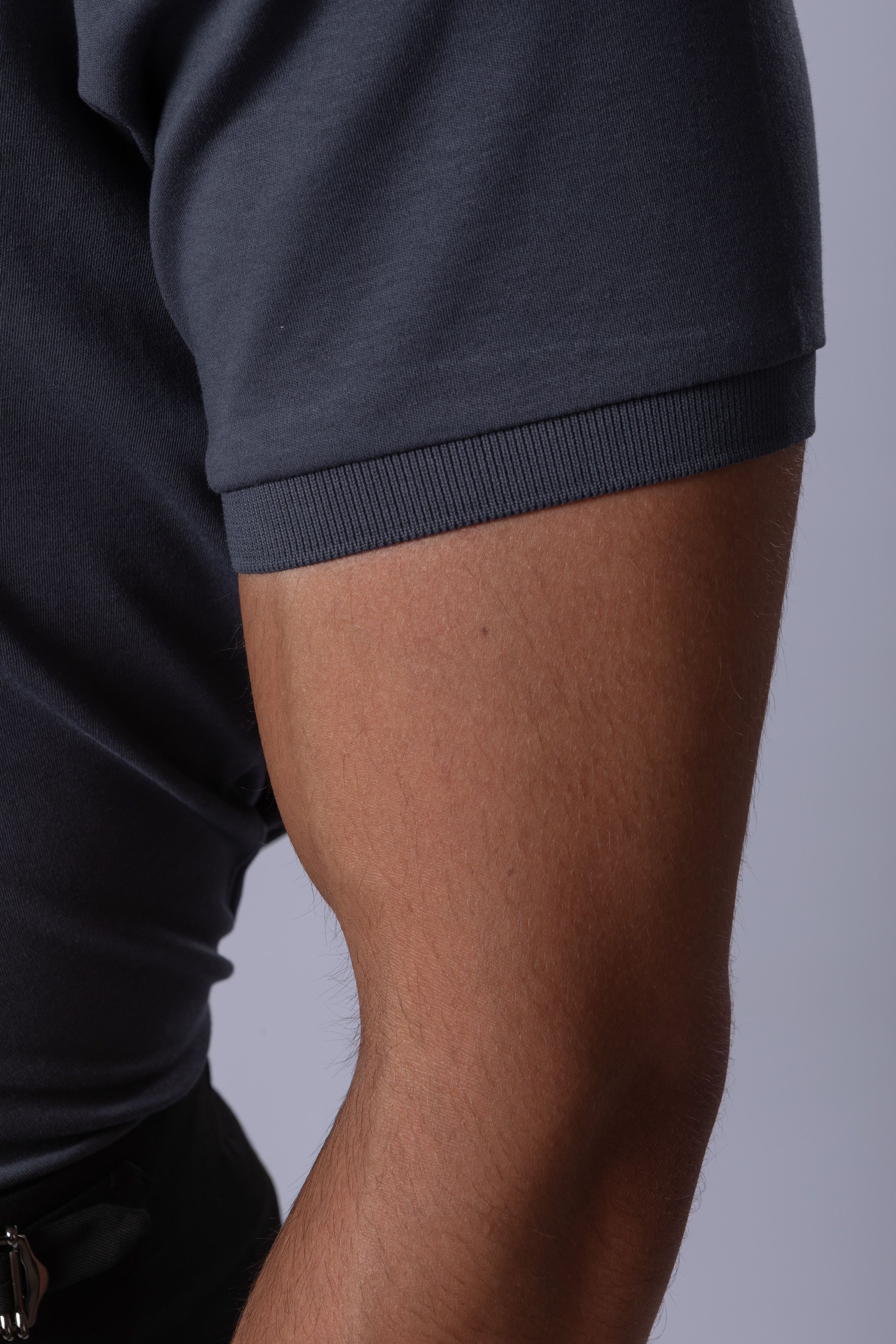 Camisa Polo Malha Peruana grafite