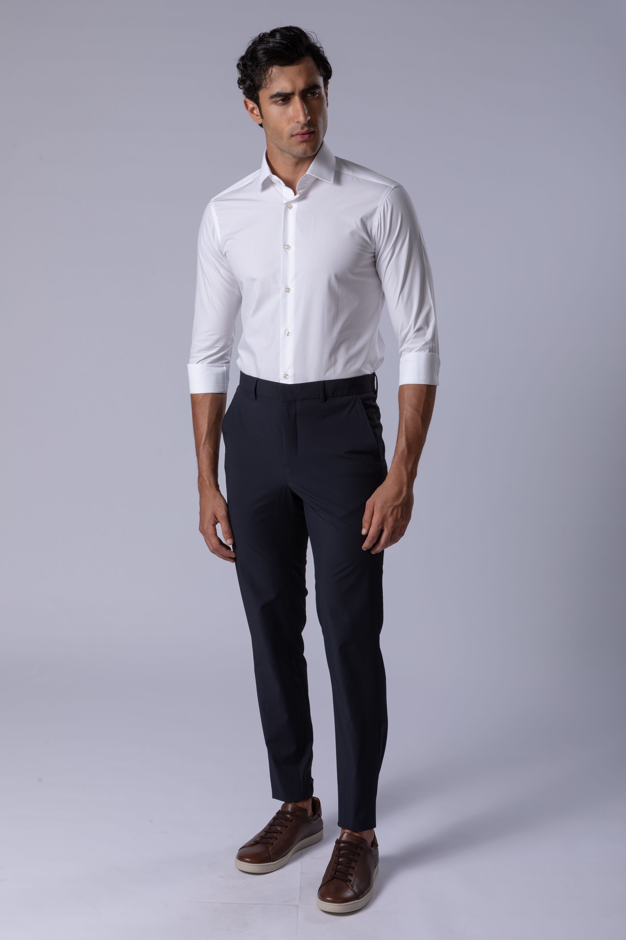 Calça social Slim Fit Firenze Marinho noite - Diodato Alfaiataria