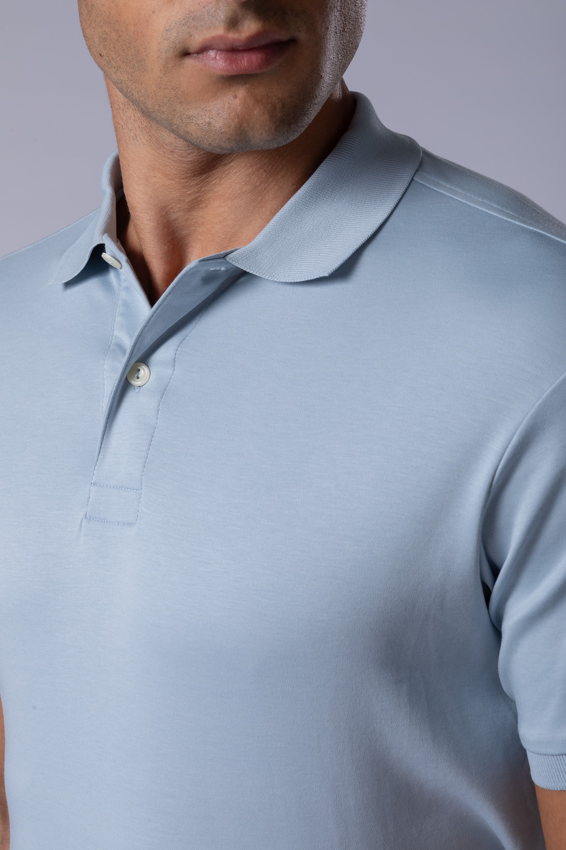 Camisa Polo Pimma Cotton Azul Claro