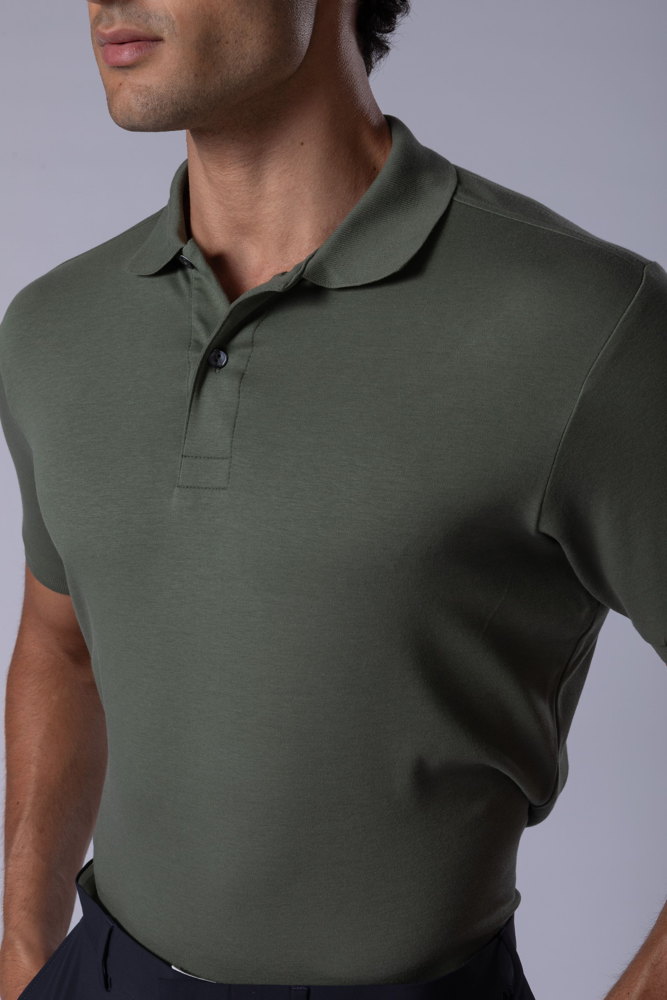 Camisa Polo Malha Peruana Verde