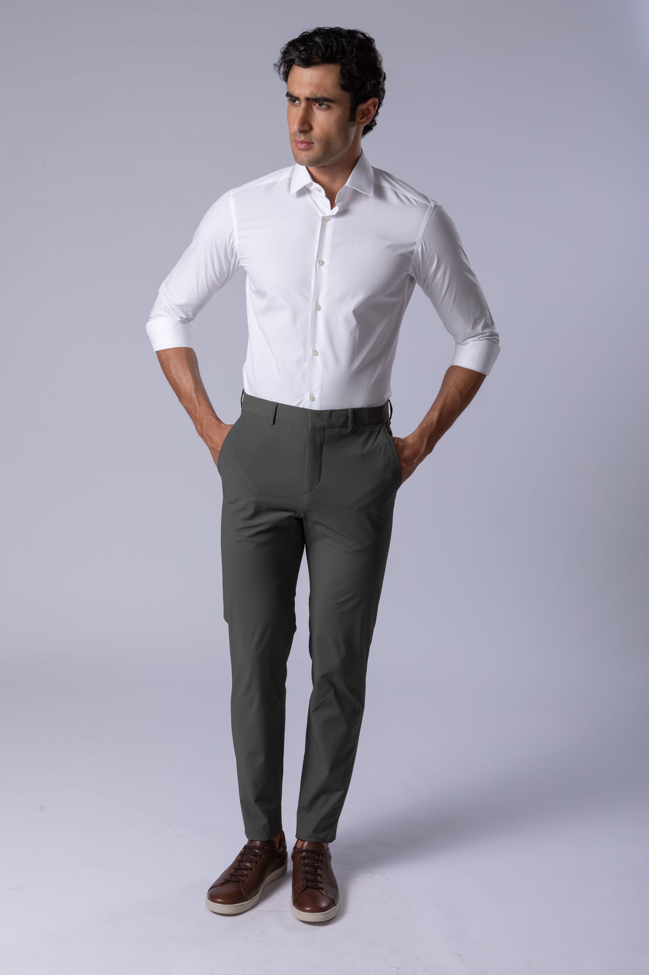 Calça social Slim Fit Firenze Verde - Diodato Alfaiataria