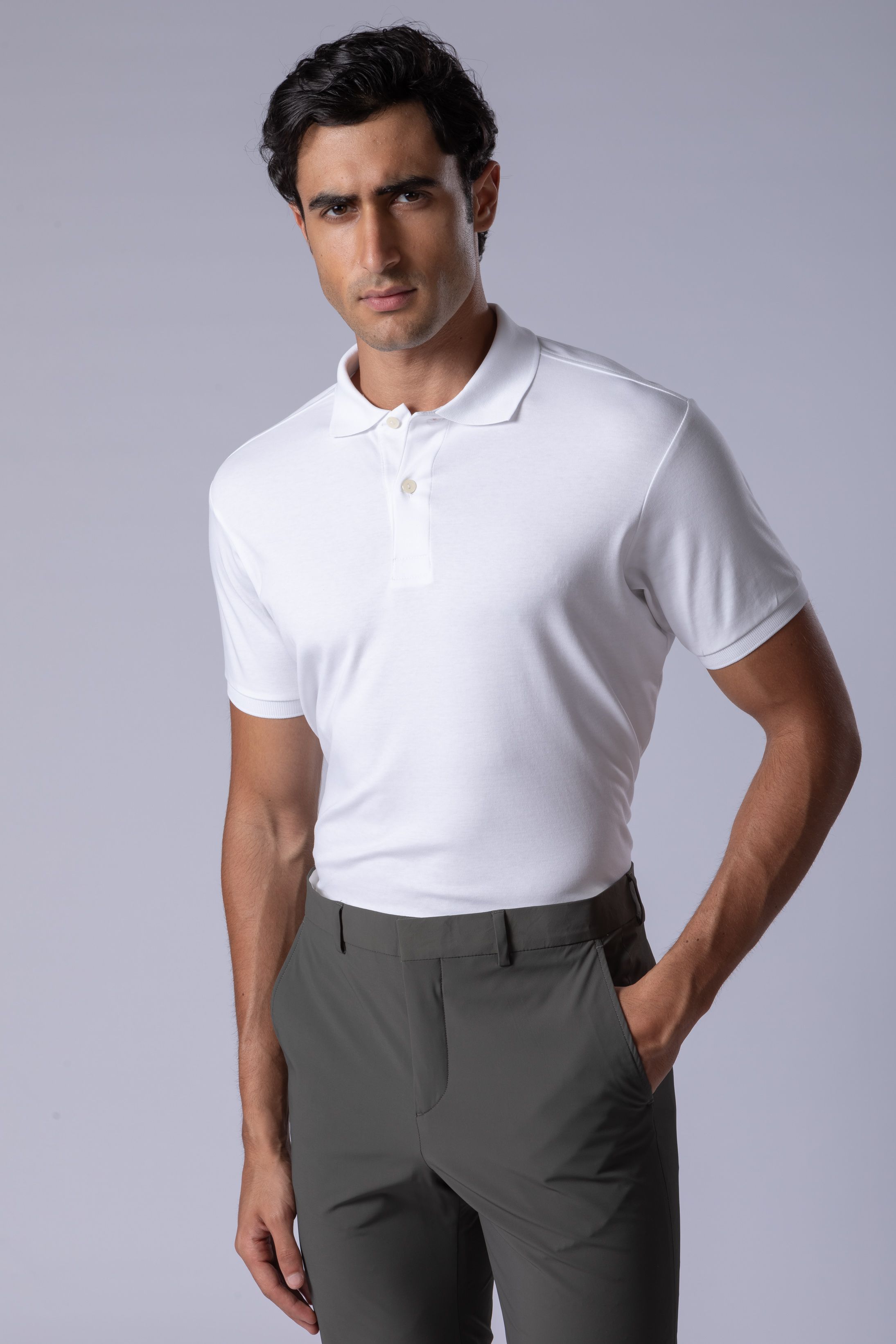 Camisa Polo Pimma Cotton Branca - Diodato Alfaiataria