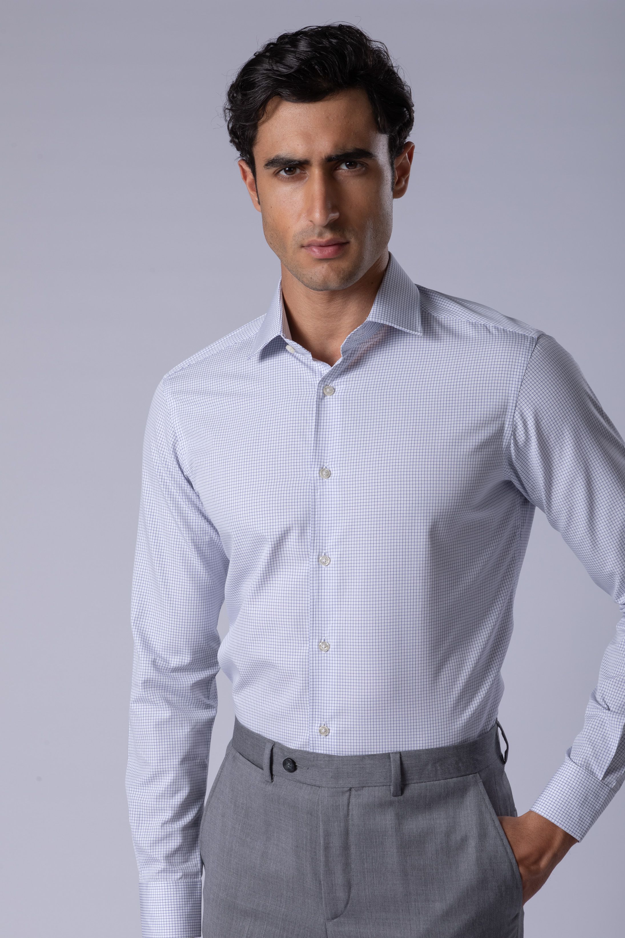 Camisa Social Slim fit fio 80 - Diodato Alfaiataria