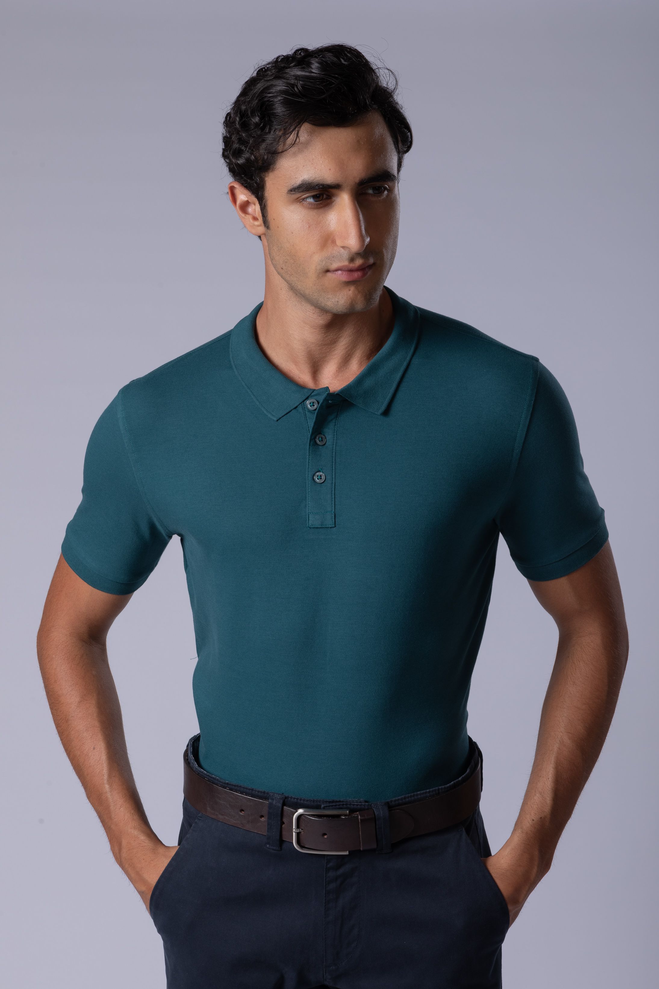 Camisa Polo Piquet Pimma Cotton verde - Diodato Alfaiataria