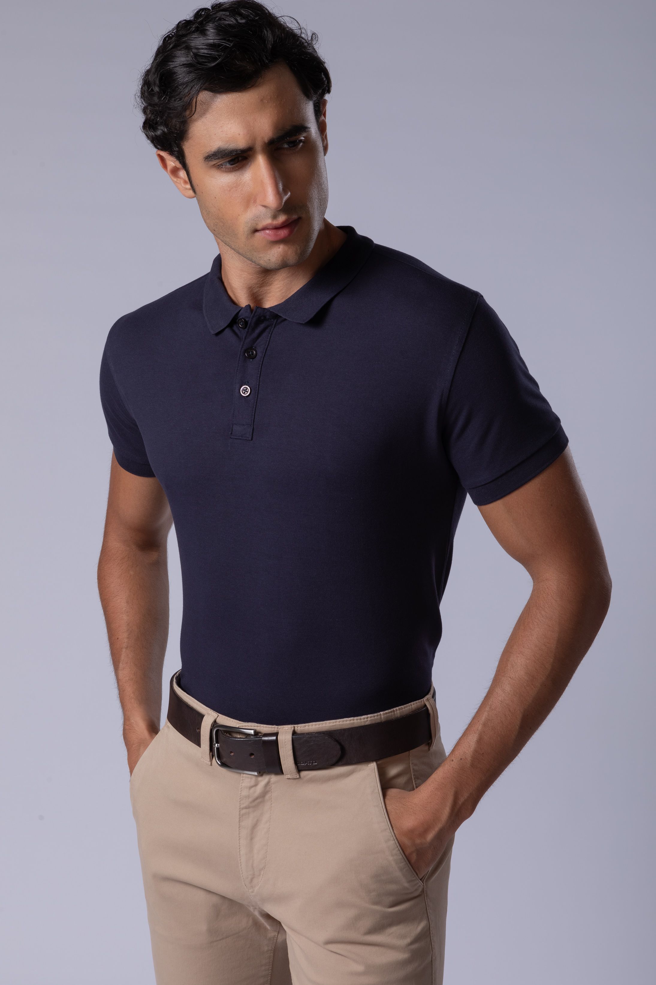 Camisa Polo Piquet Pimma Cotton marinho - Diodato Alfaiataria