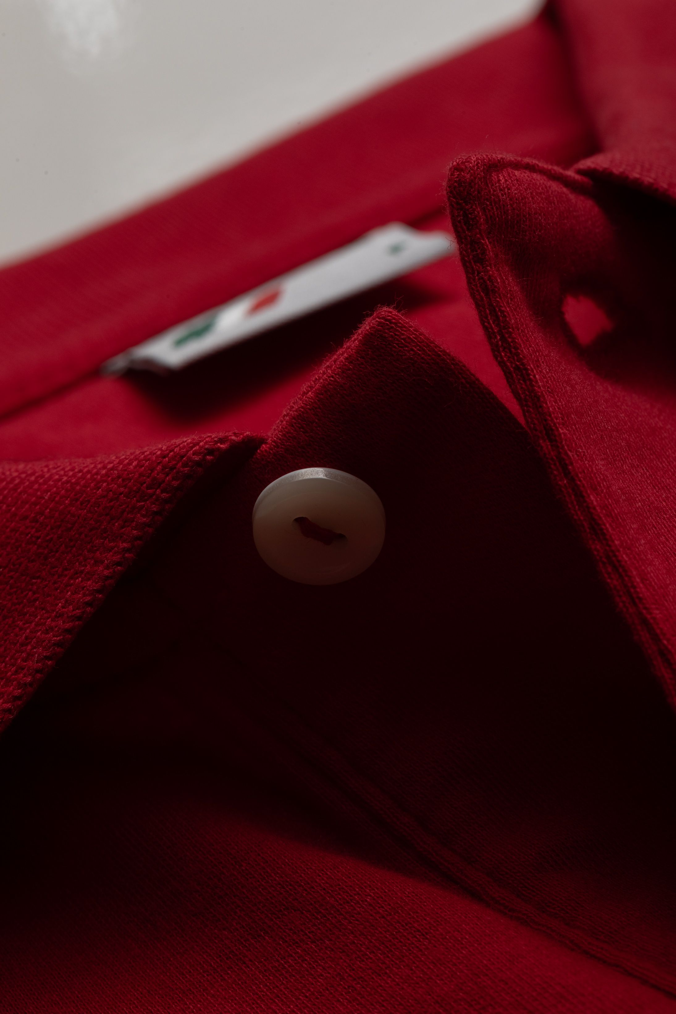 Camisa Polo Malha Peruana vermelha