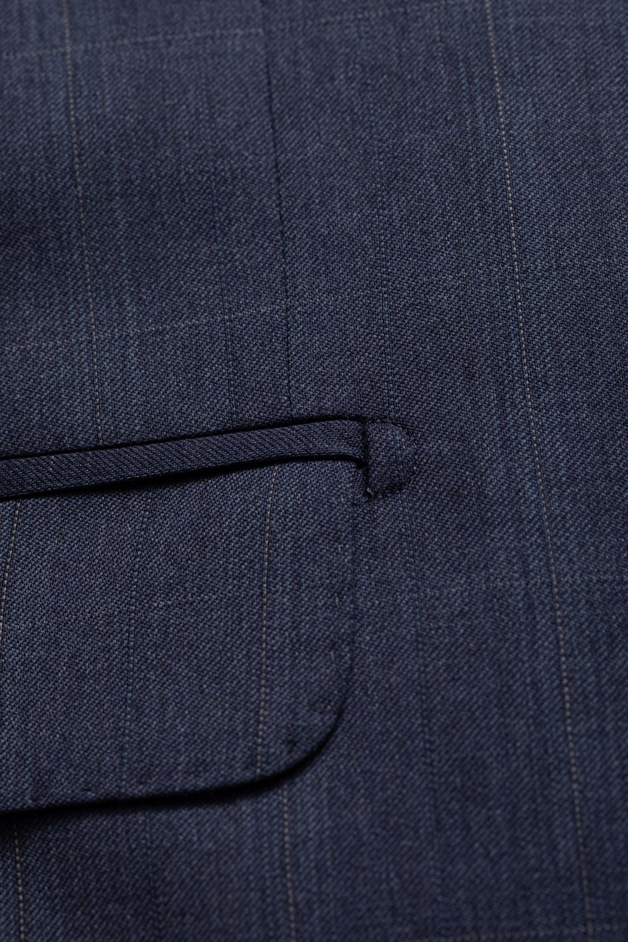 Costume Reda Super 110 Slim Window Pane Marinho 