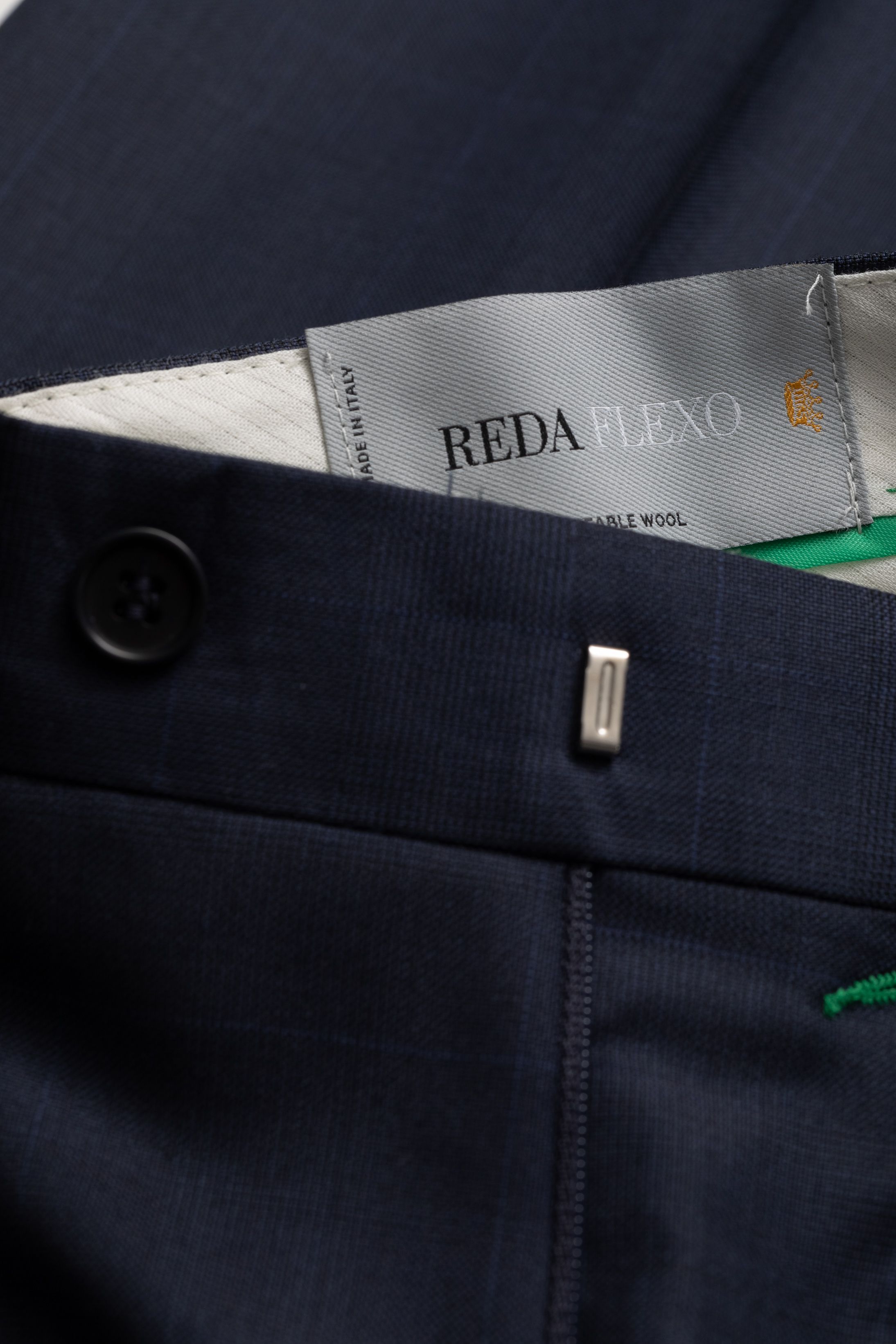 Costume Reda Super 130 Slim Window Pane Marinho