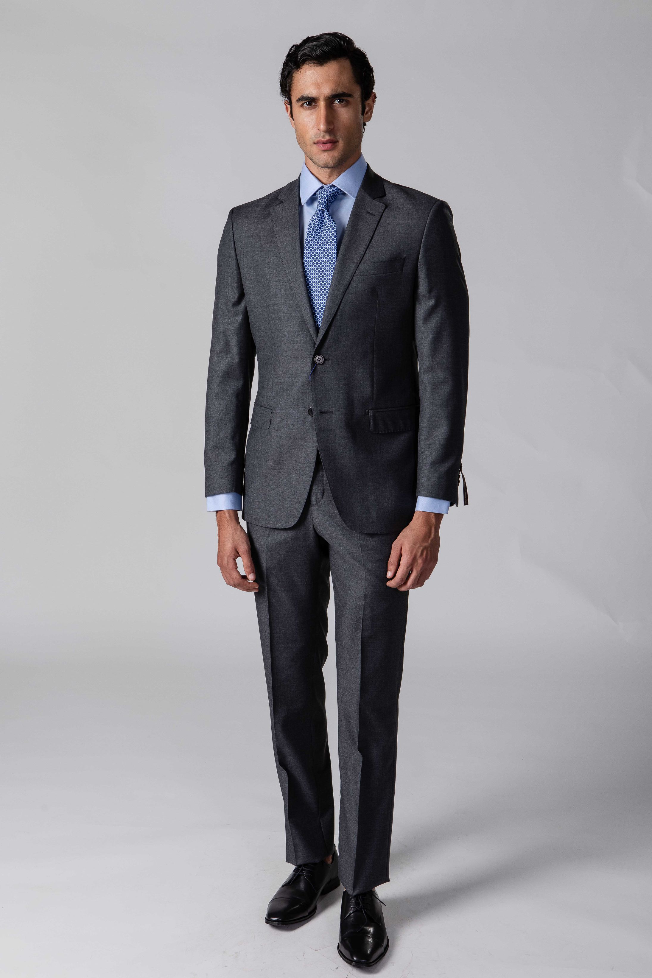 Costume Canônico Super 110 Slim Cinza médio - Diodato Alfaiataria