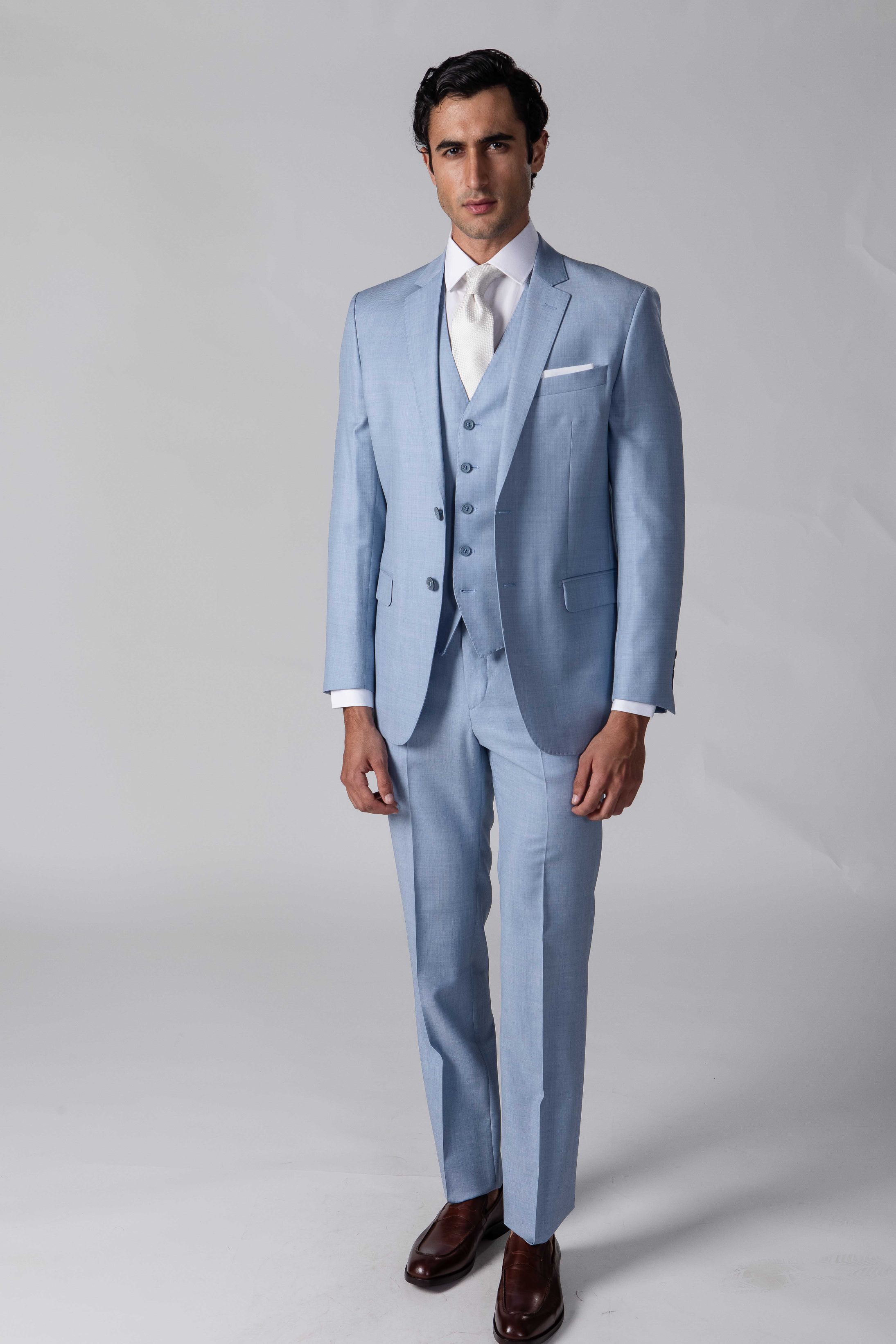 Terno Super 120 Slim Azul Claro - Diodato Alfaiataria