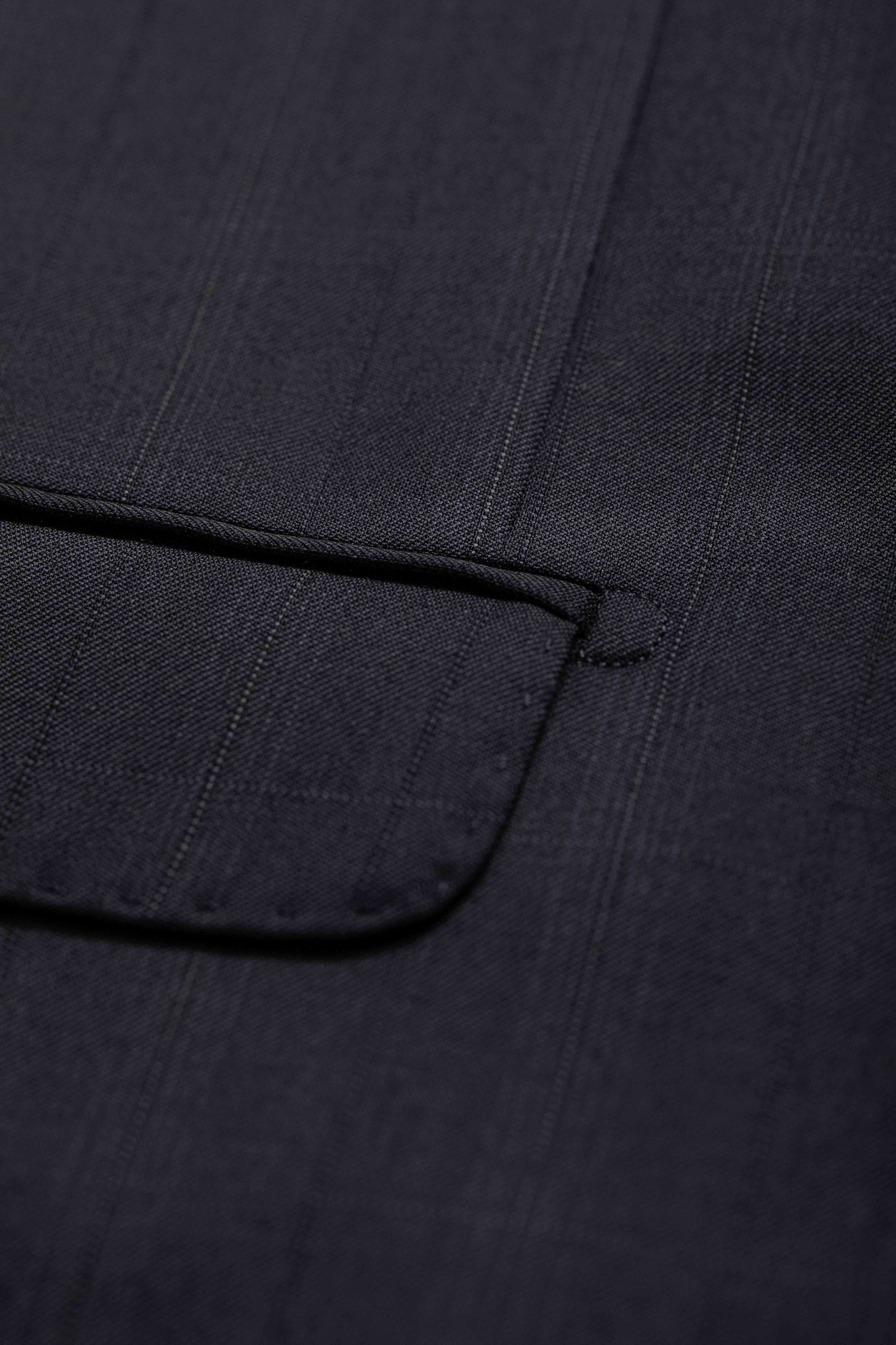 Costume Reda Super 110 Slim Window Pane Marinho 