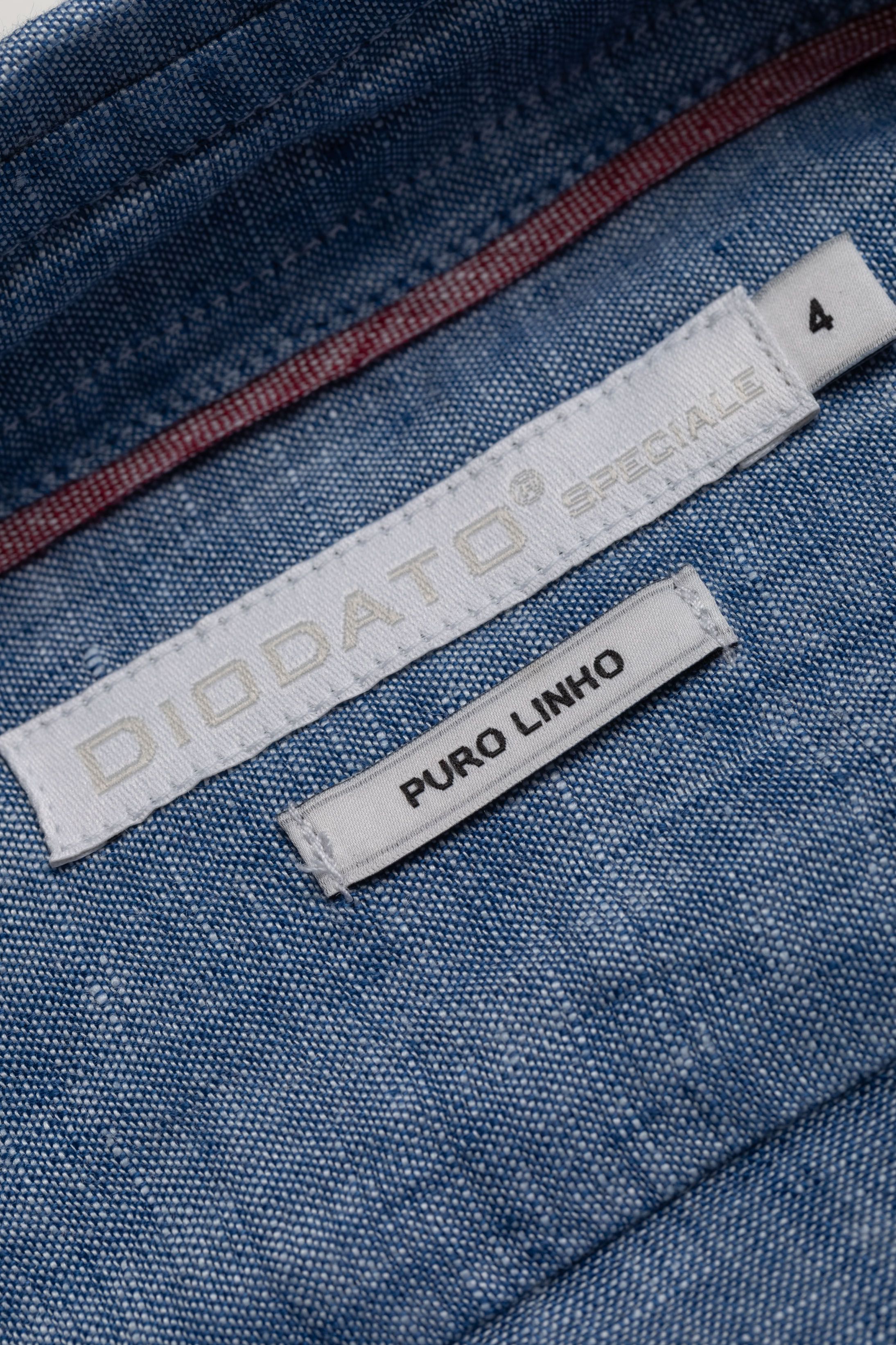 Camisa Manga Longa Regular Linho azul
