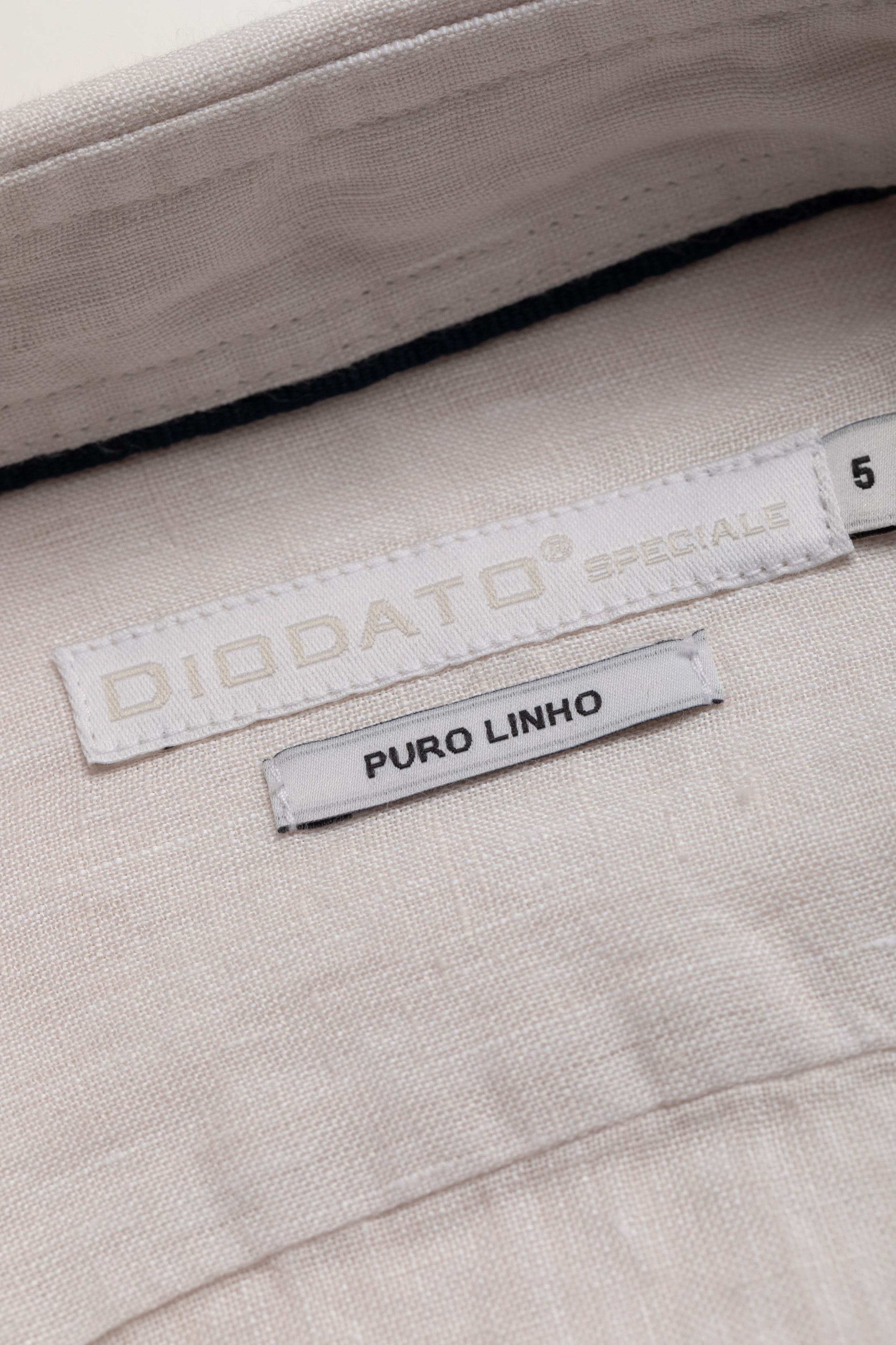 Camisa Manga Longa Regular Linho areia