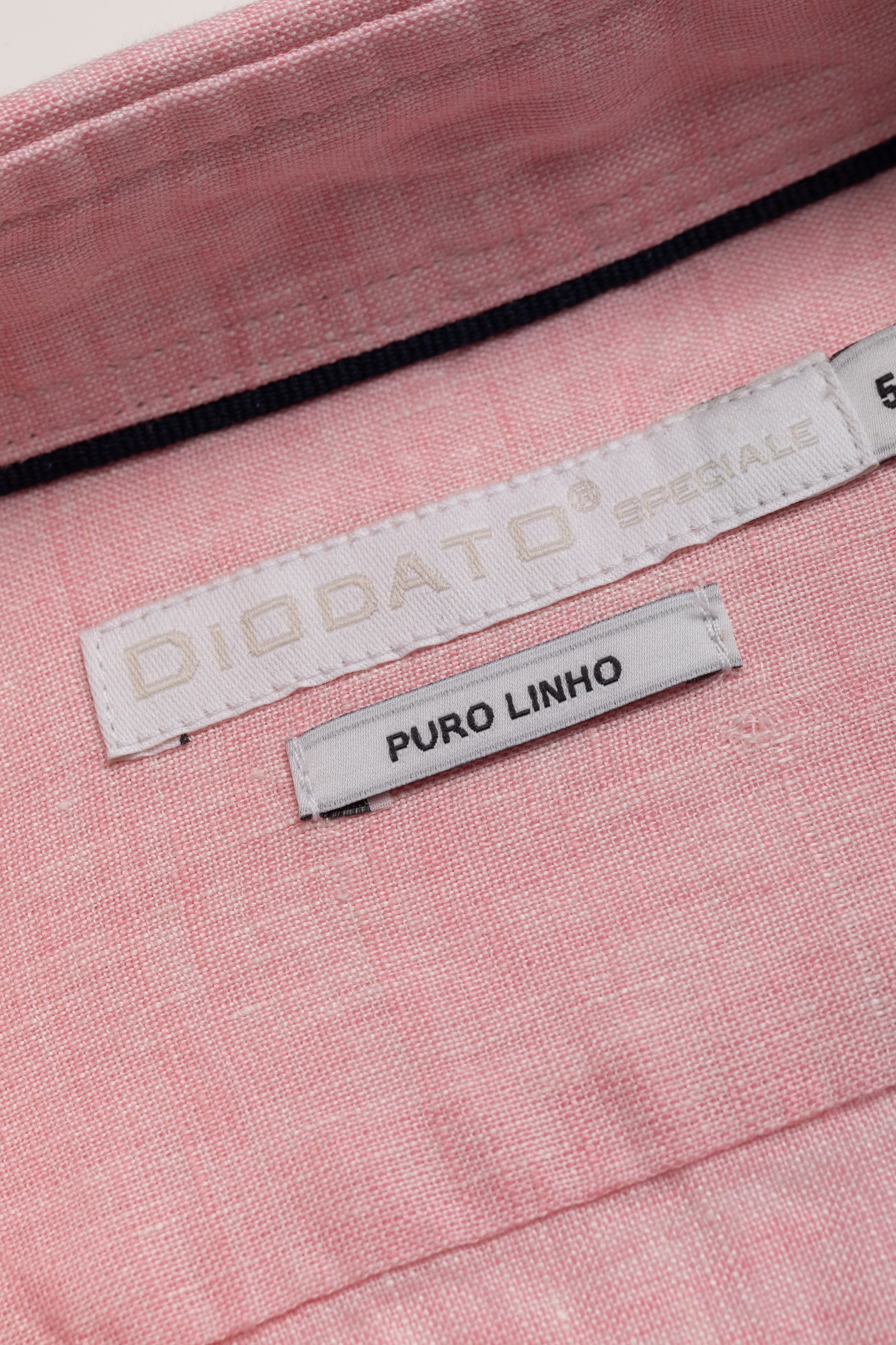Camisa Manga Longa Regular Linho rosa