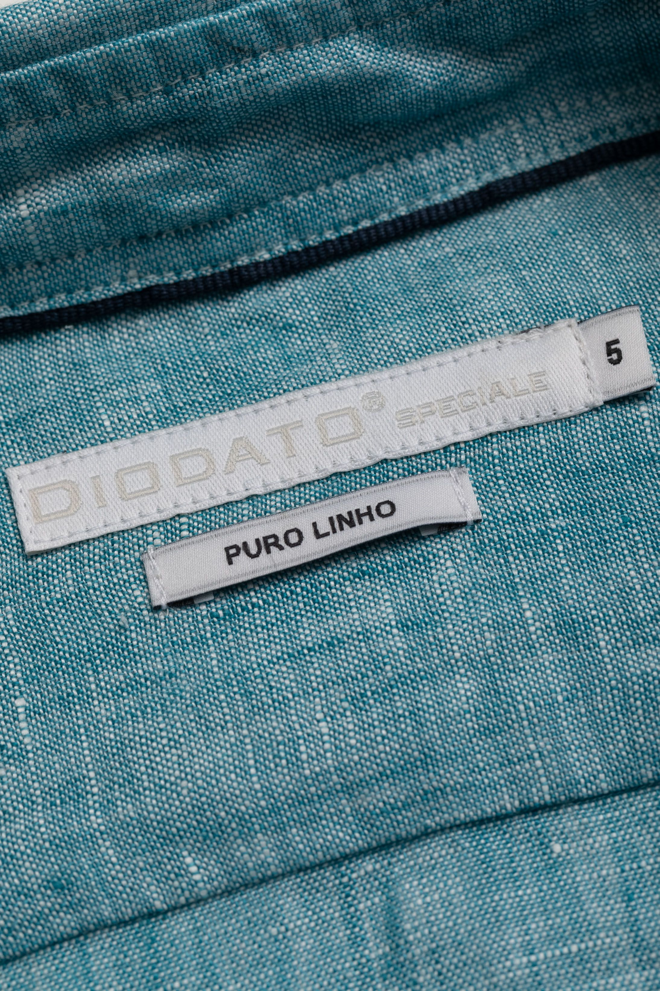 Camisa Manga Longa Regular Linho verde folha