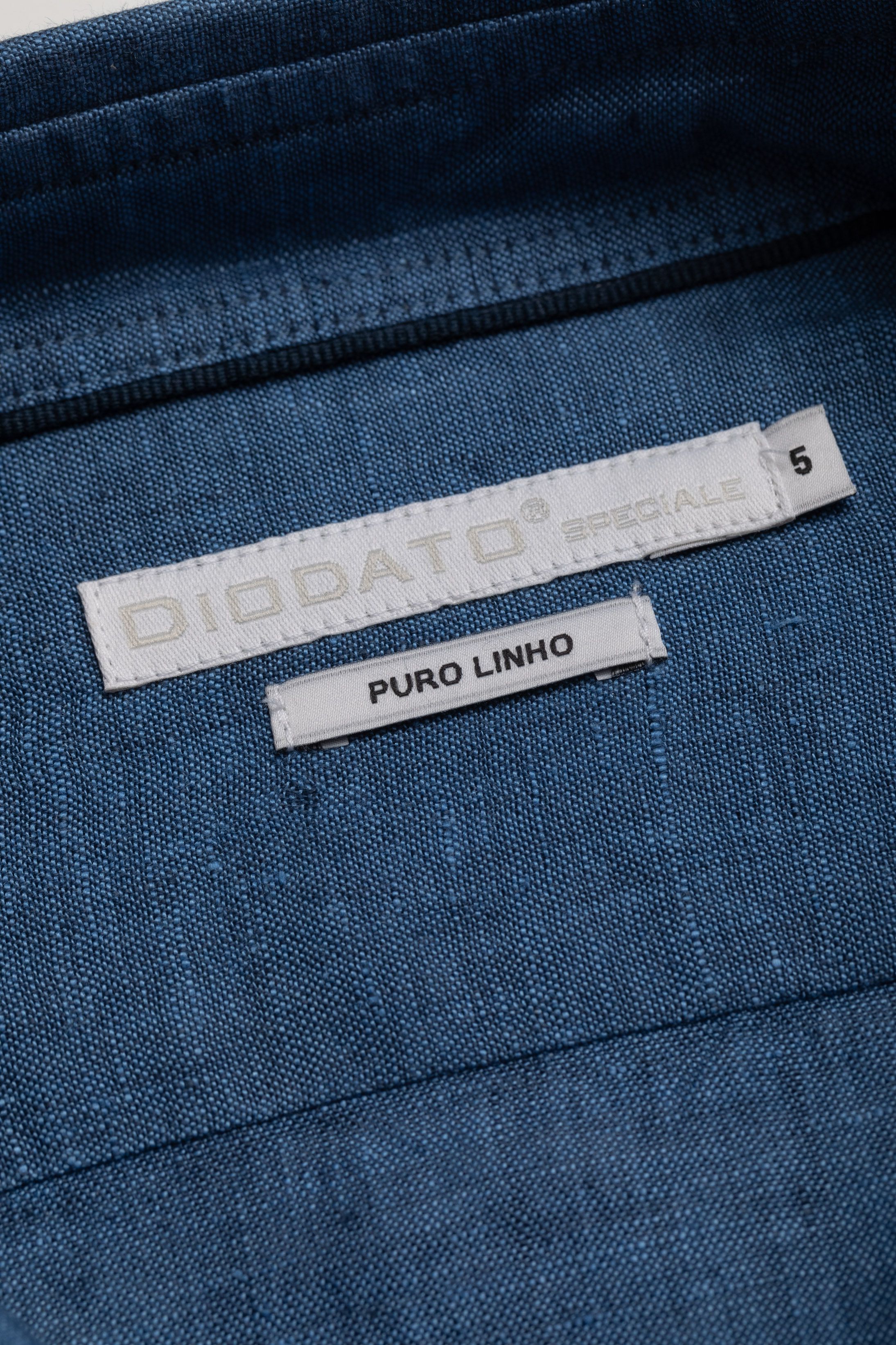 Camisa Manga Longa Regular Linho azul jeans