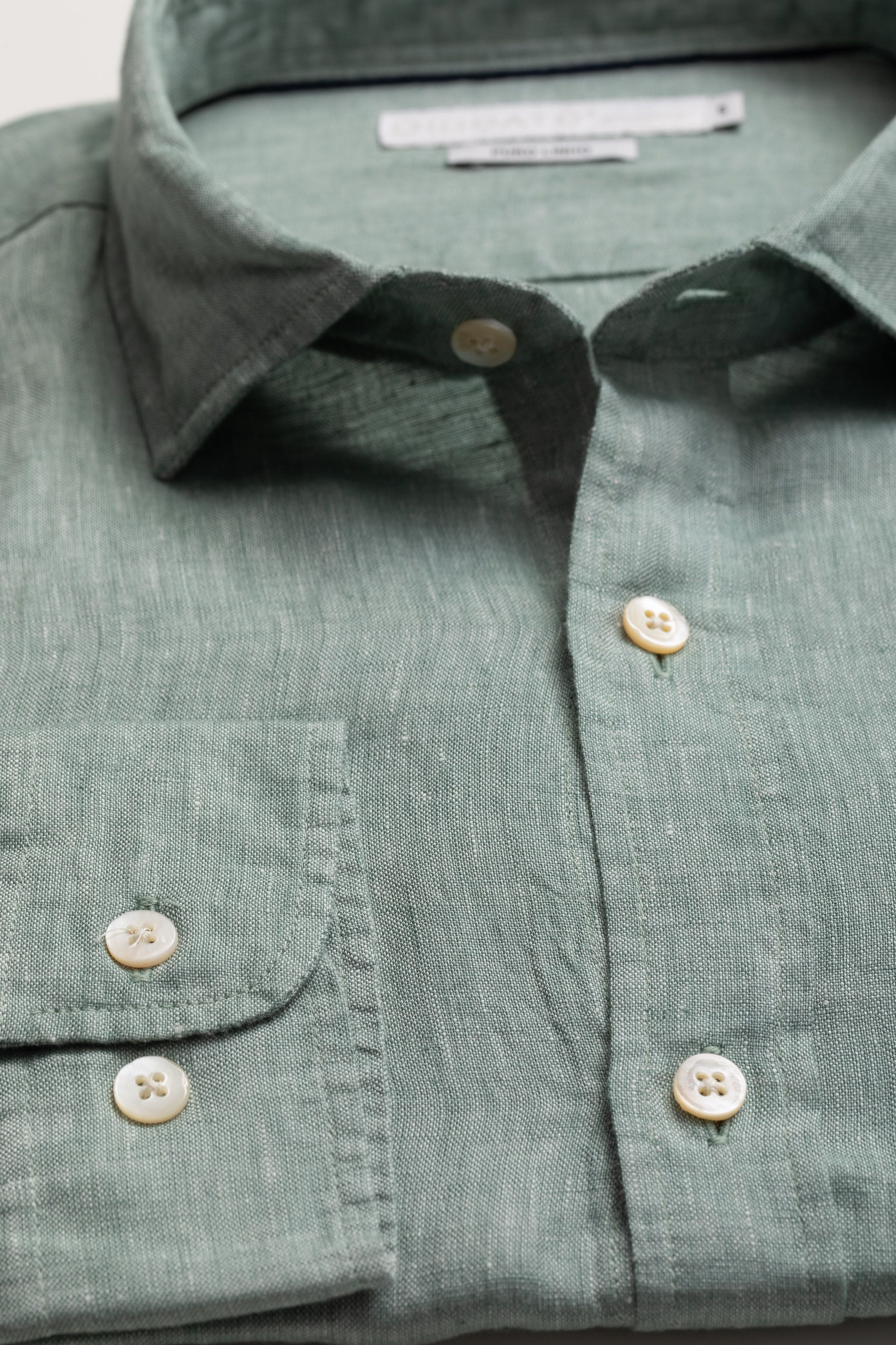 Camisa Manga Longa Regular Linho verde