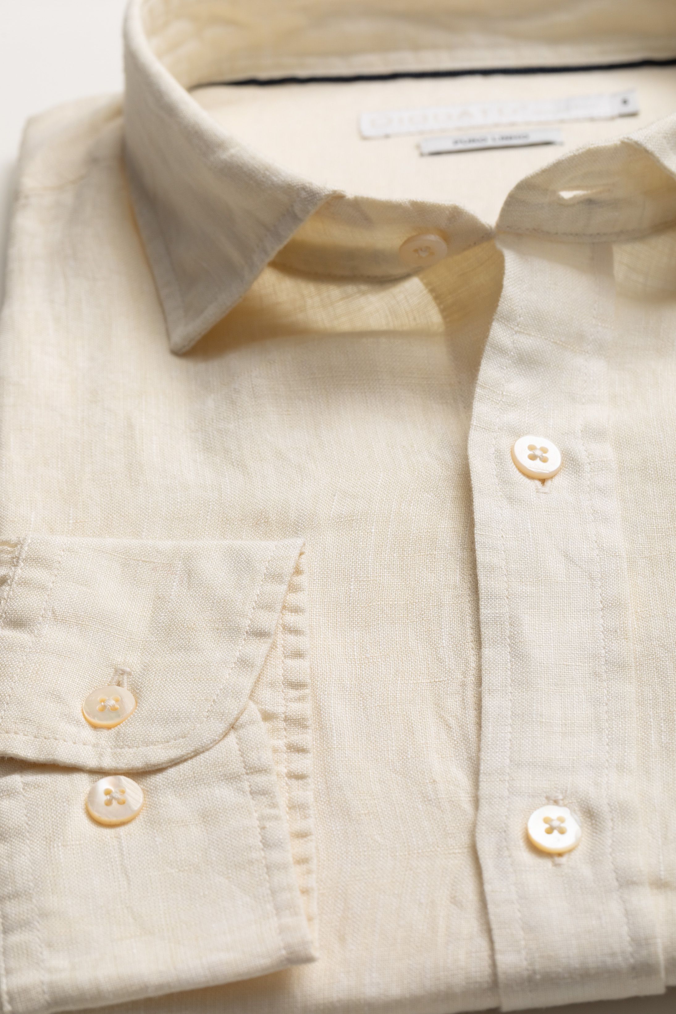 Camisa Manga Longa Regular Linho amarela