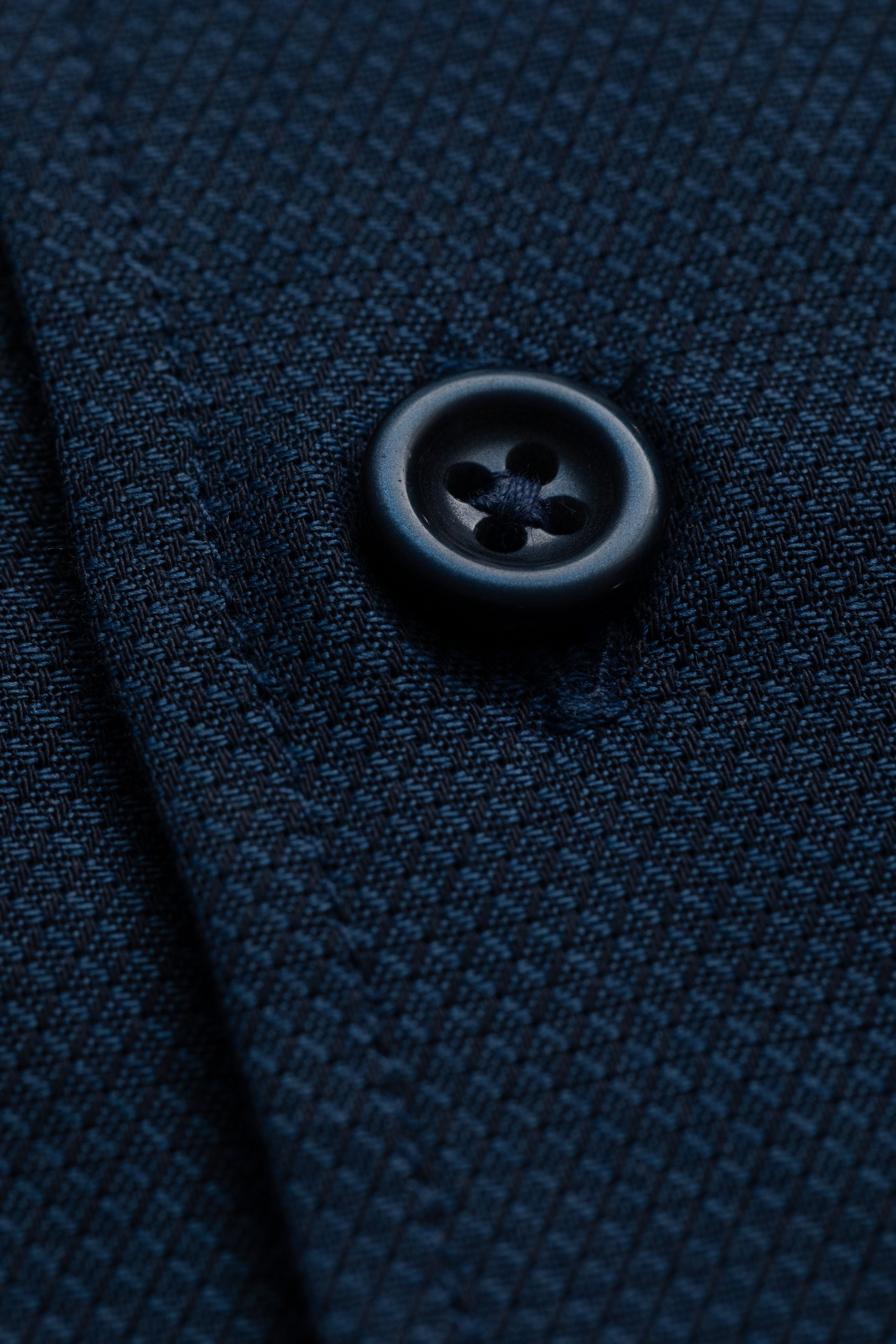 Camisa Manga Longa Slim fit Marinho