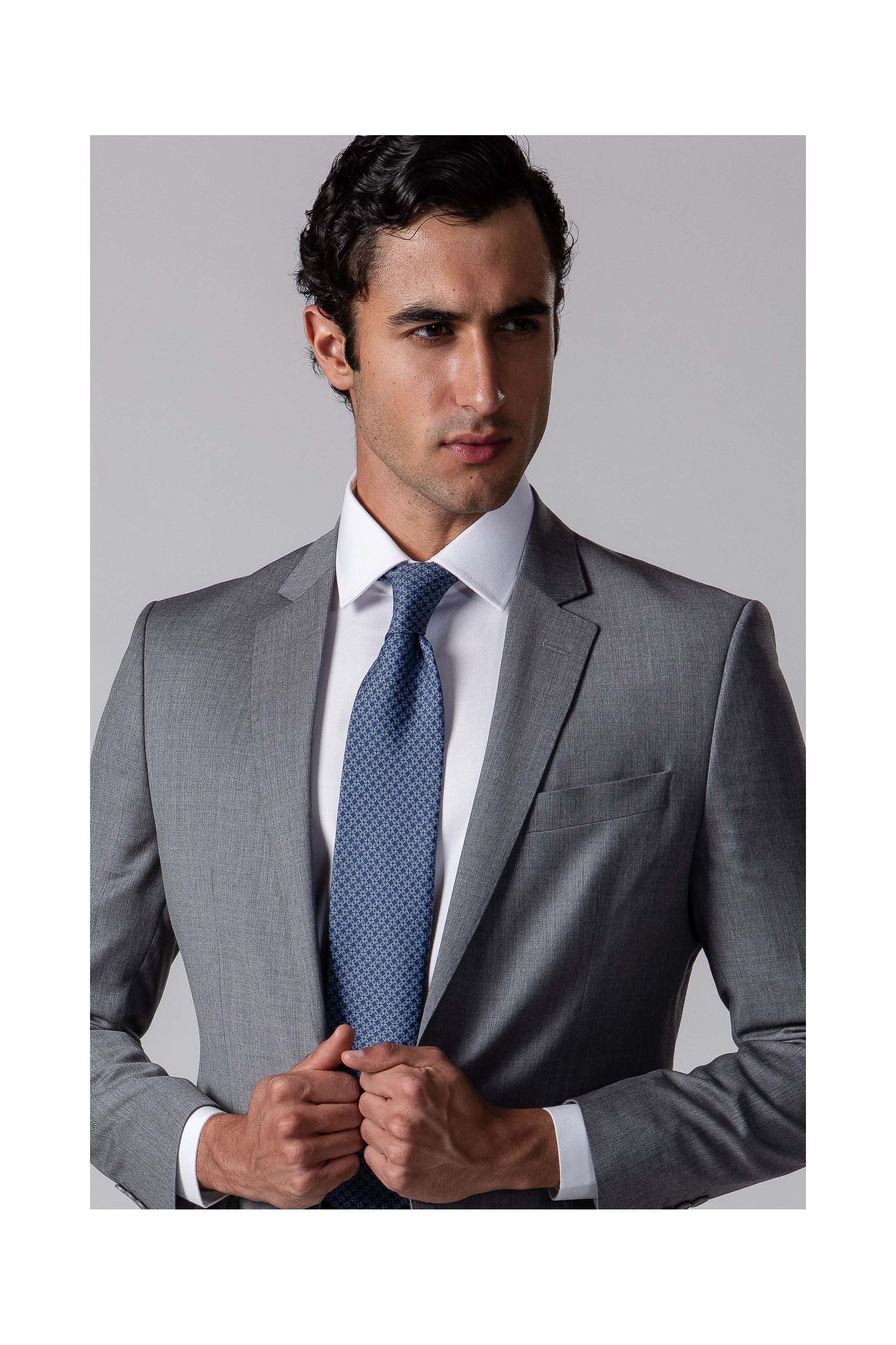 Costume Super 120 Slim Cinza Claro