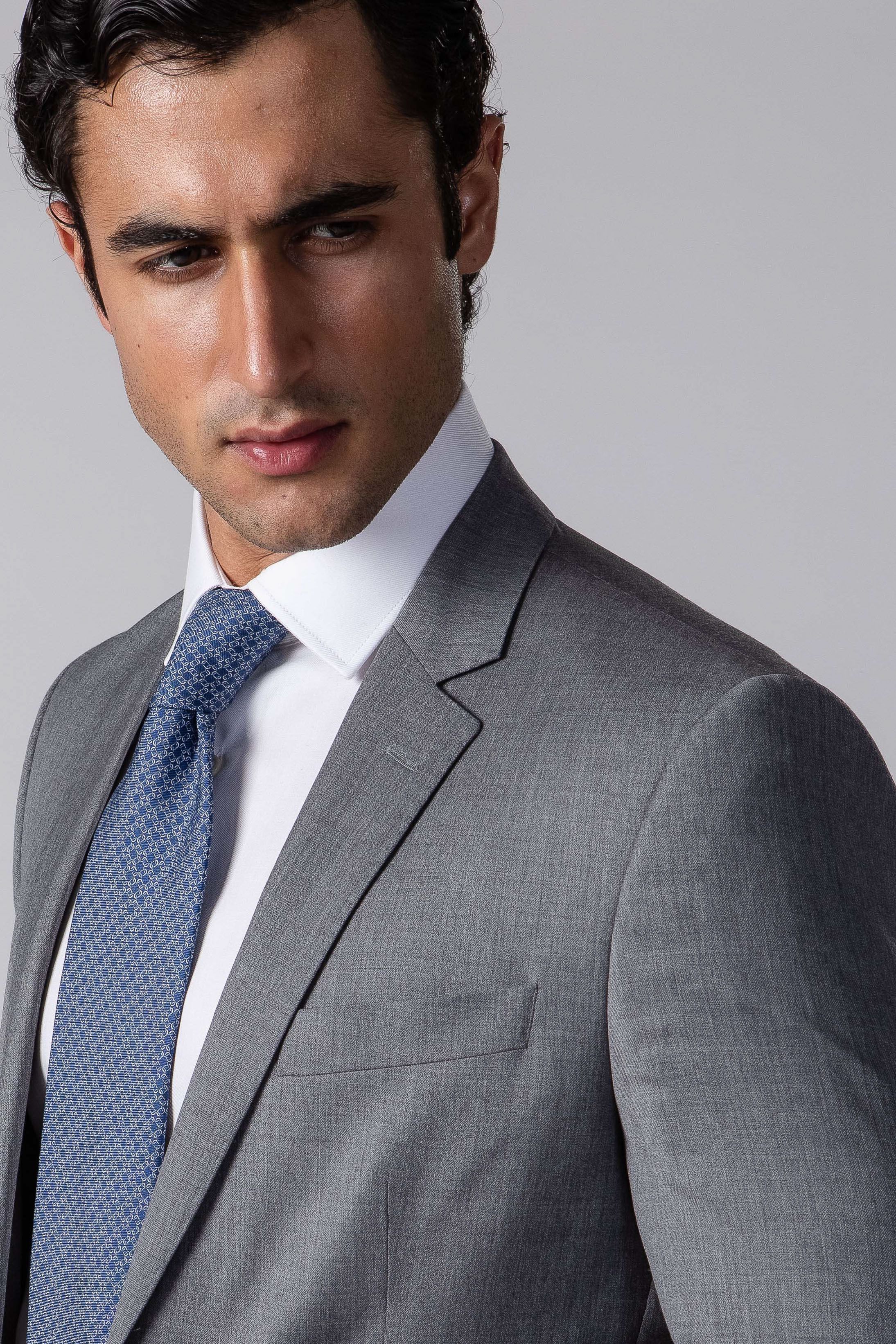 Costume Super 120 Slim Cinza Claro
