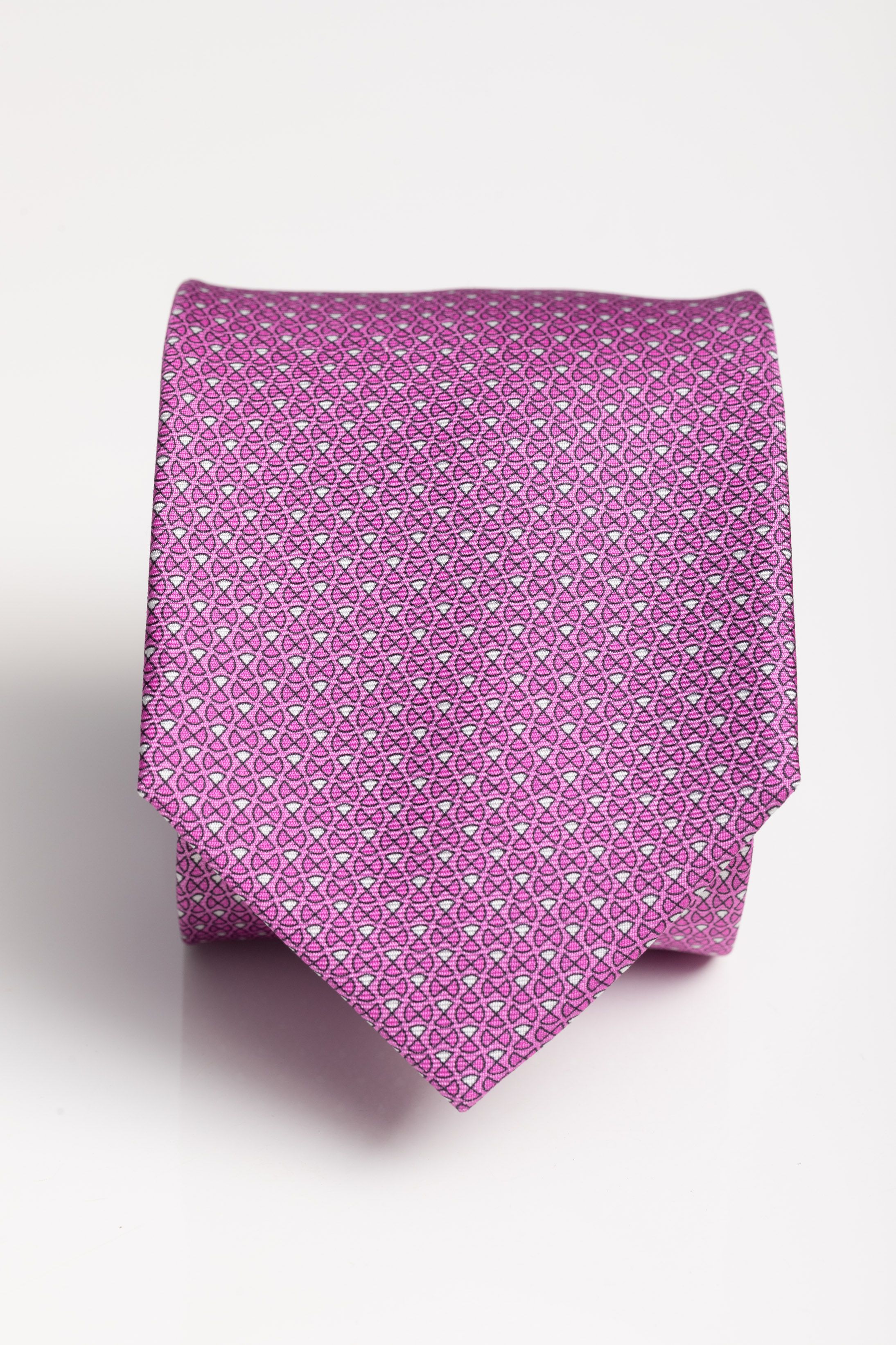 Gravata Seda Italiana Rosa - Diodato Alfaiataria