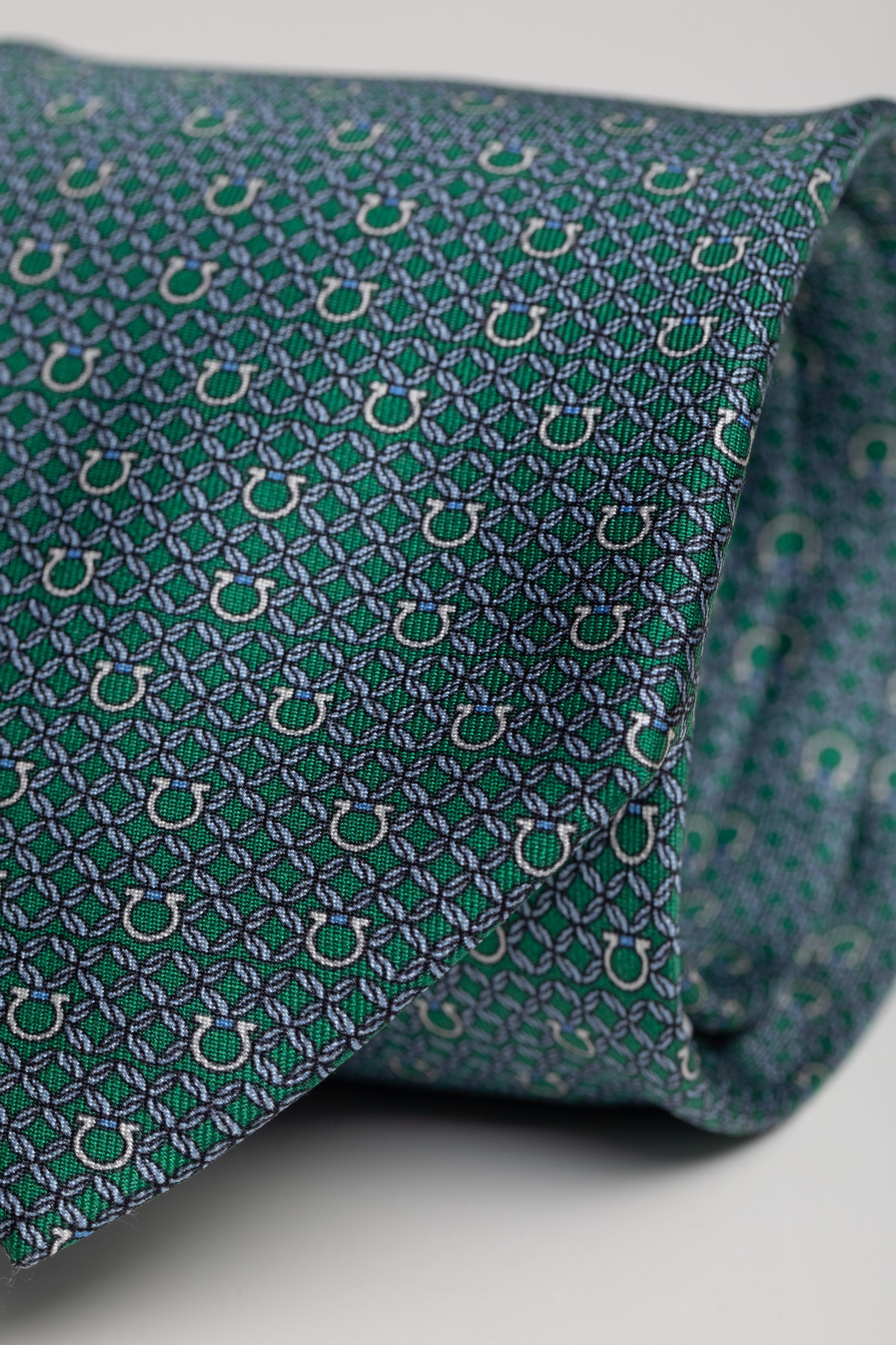 Gravata Seda Italiana Verde micro desenho verde 