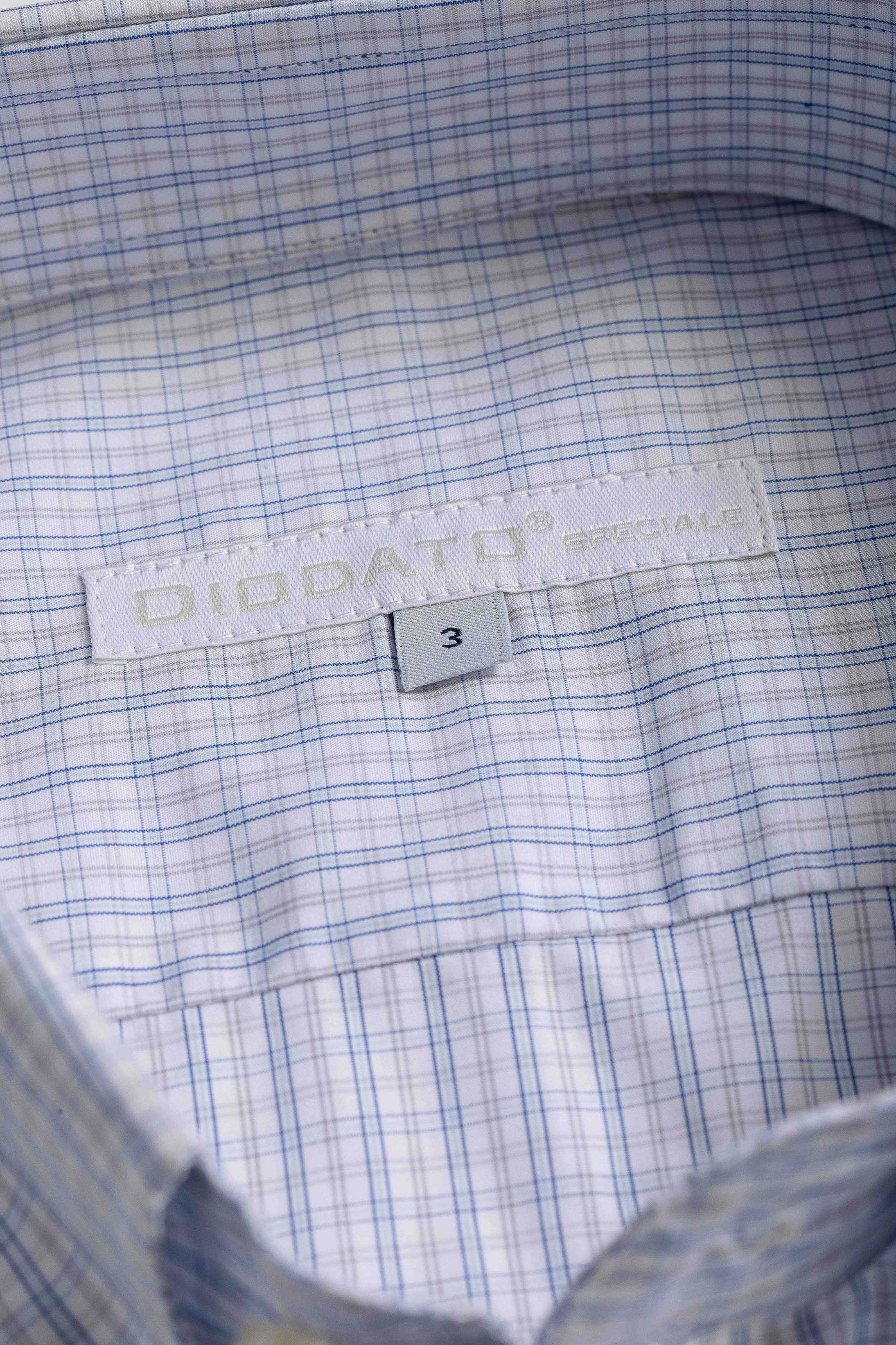 Camisa Manga Longa Regular Quadriculado azul/cinza