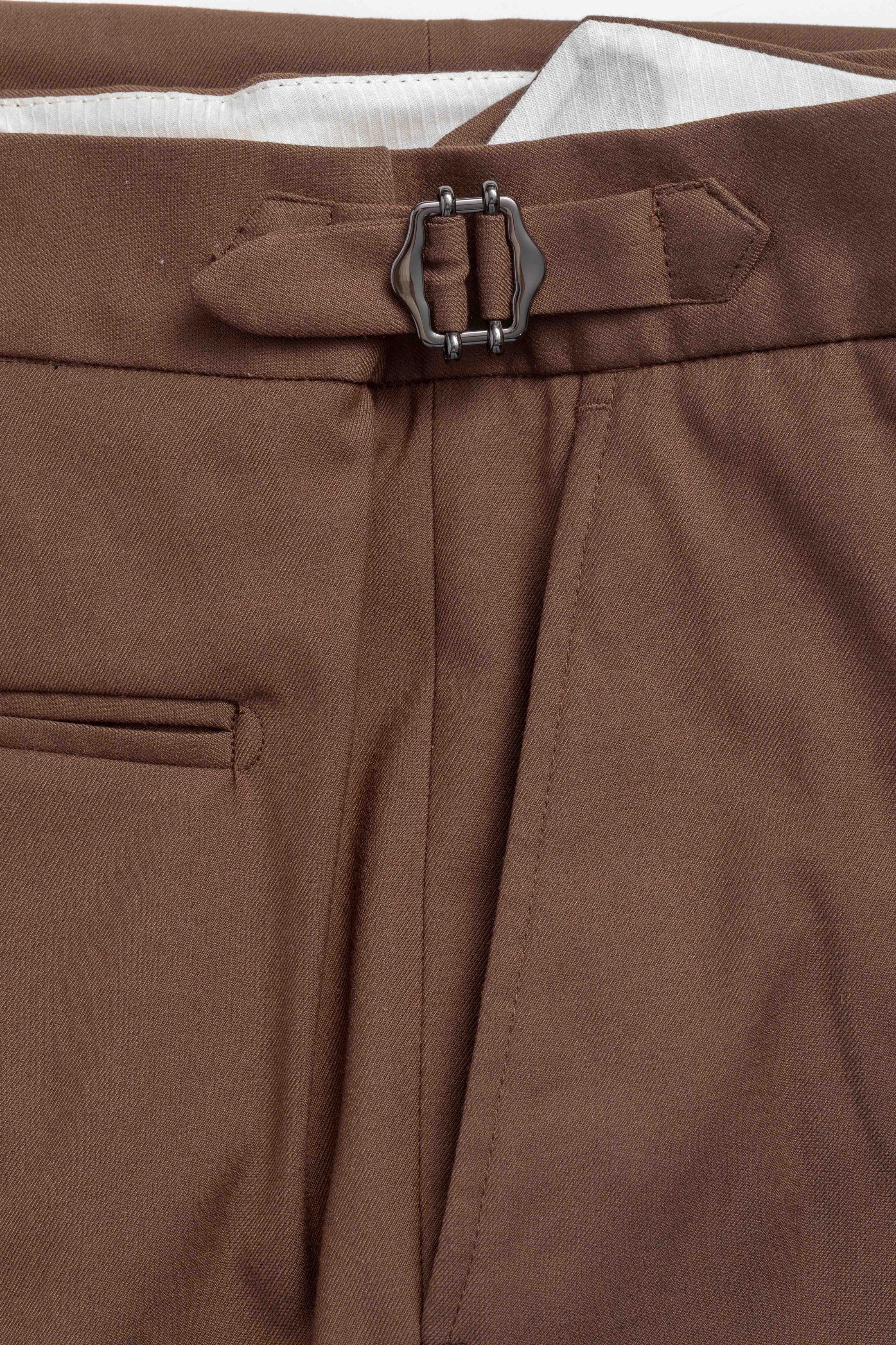 Calça social Slim Fit Milano Marrom - Diodato Alfaiataria