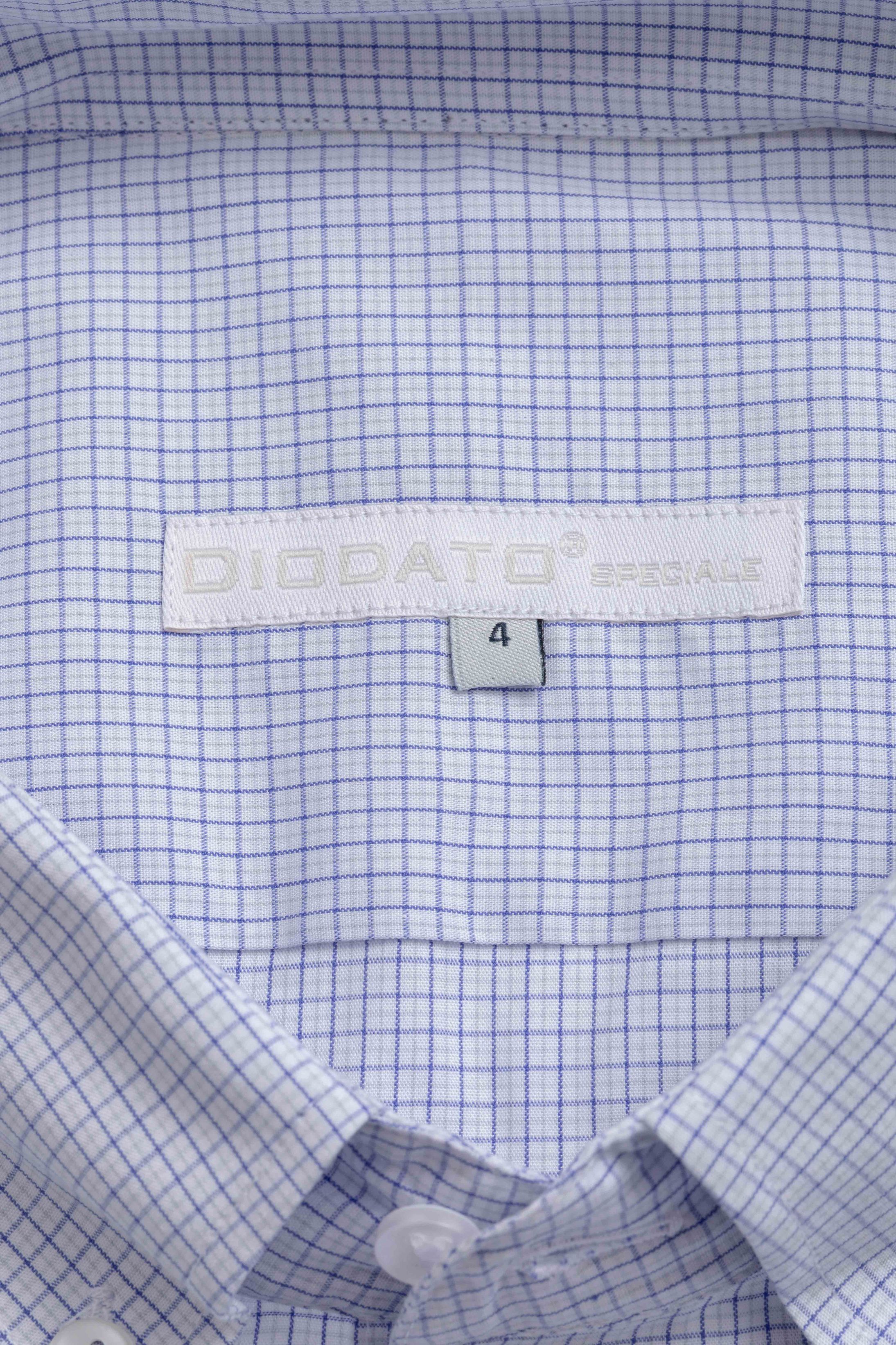 Camisa Manga Longa Regular Quadriculado Azul