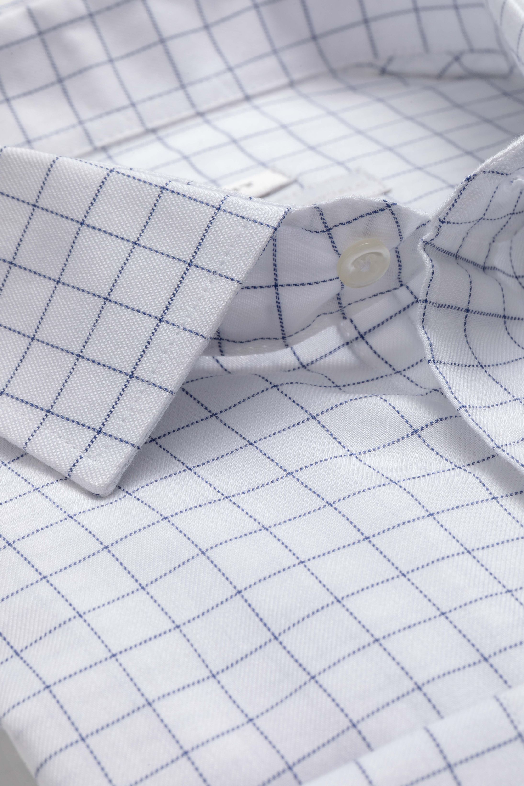 Camisa Manga Longa Slim fit Xadrez Azul