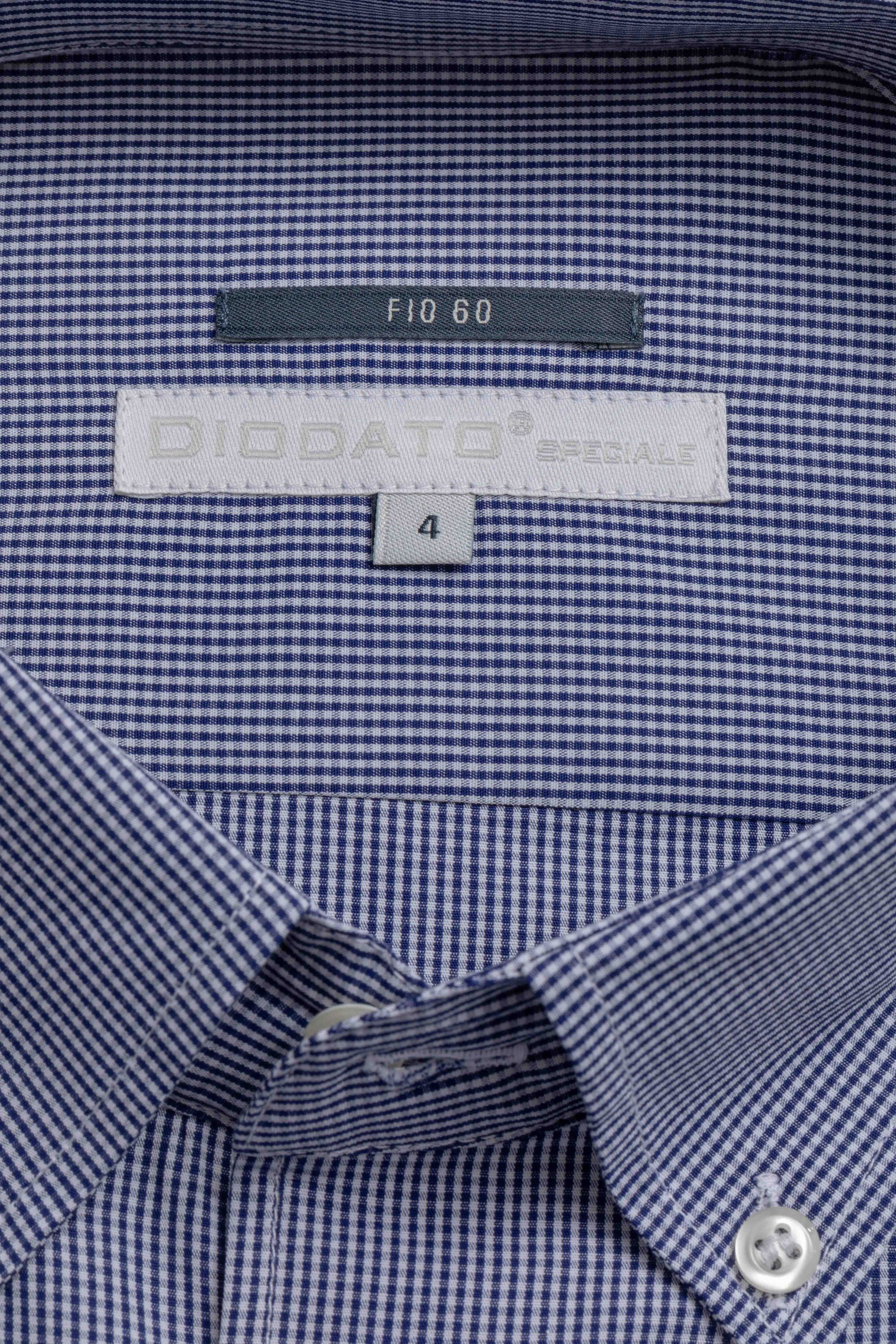 Camisa Manga Longa Regular Quadriculada Marinho