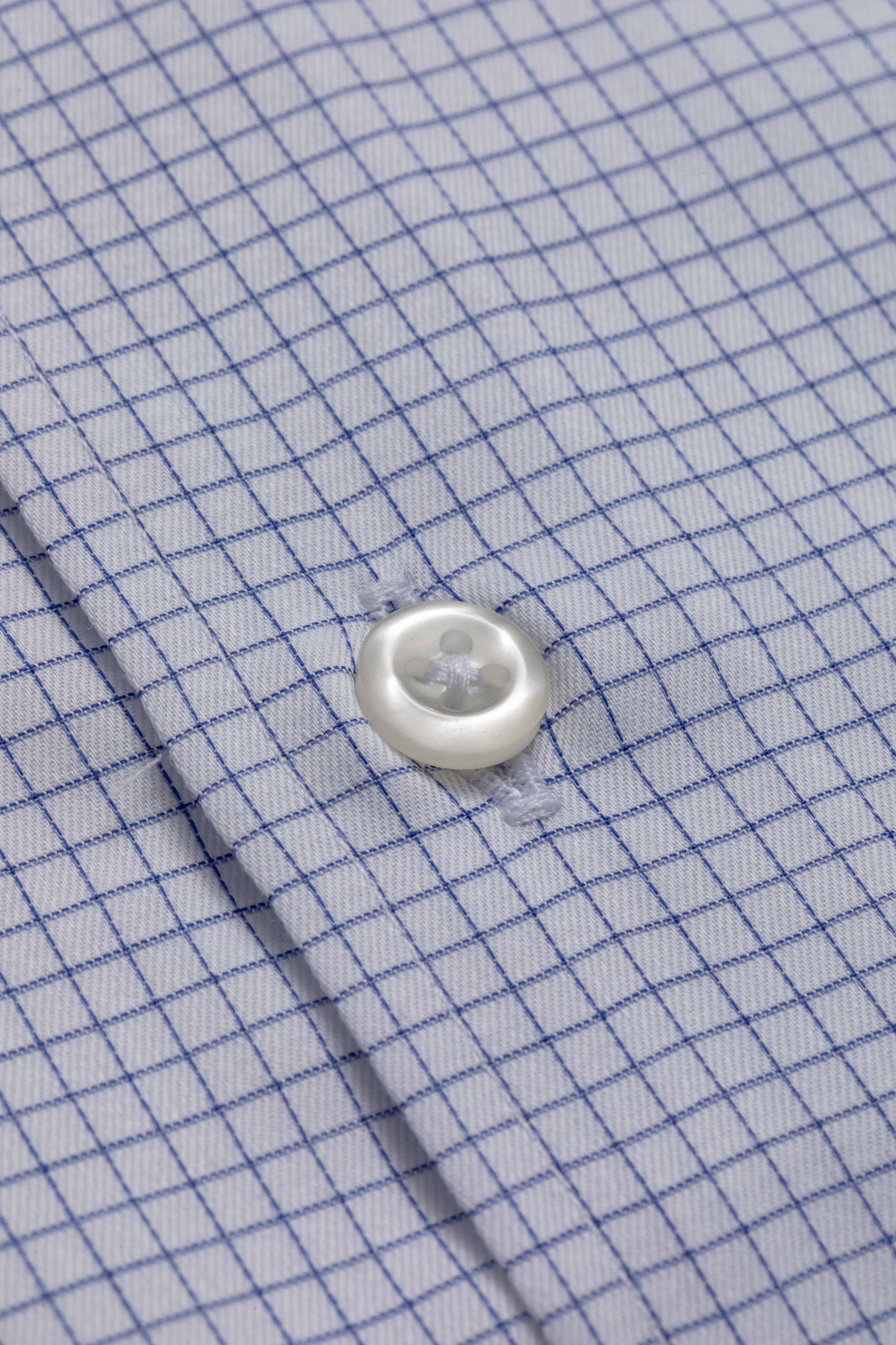 Camisa Manga Longa Regular Quadriculado Marinho