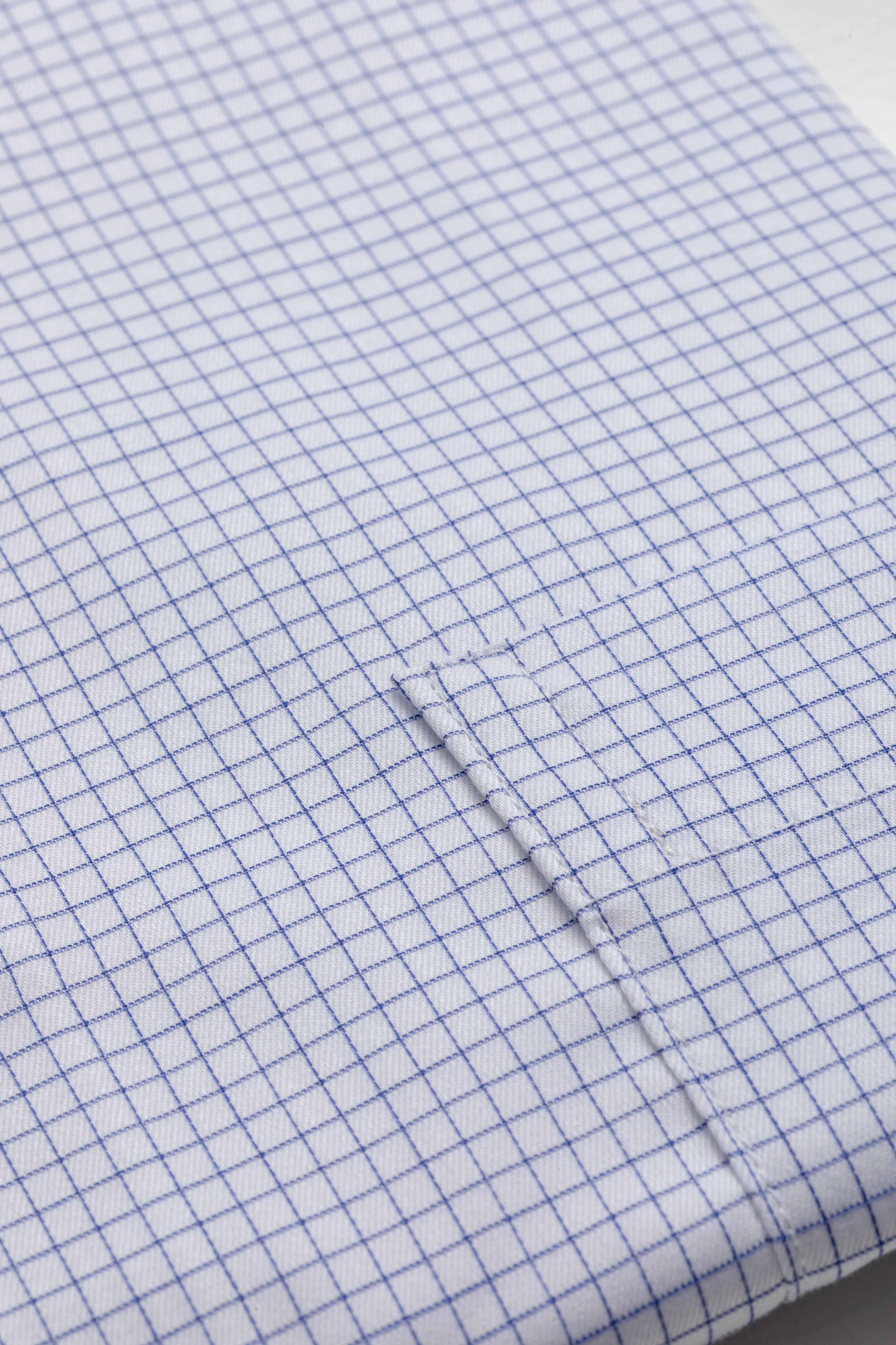 Camisa Manga Longa Regular Quadriculado Marinho