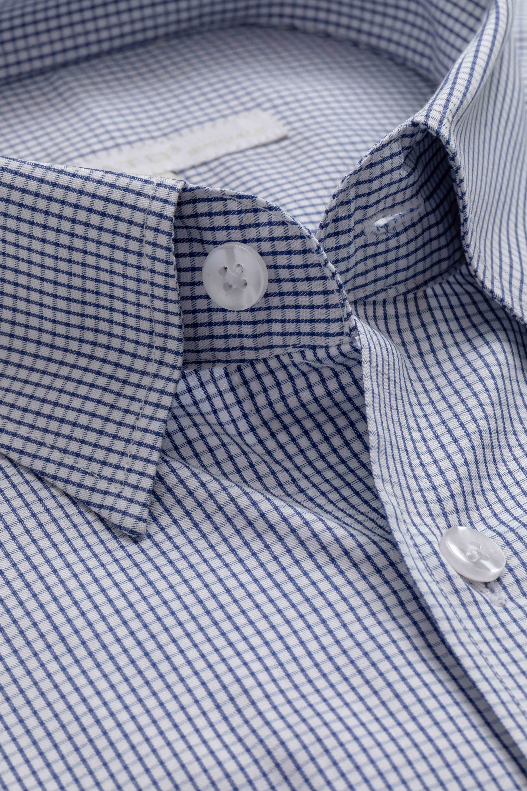 Camisa Manga Longa Regular Quadriculado Marinho