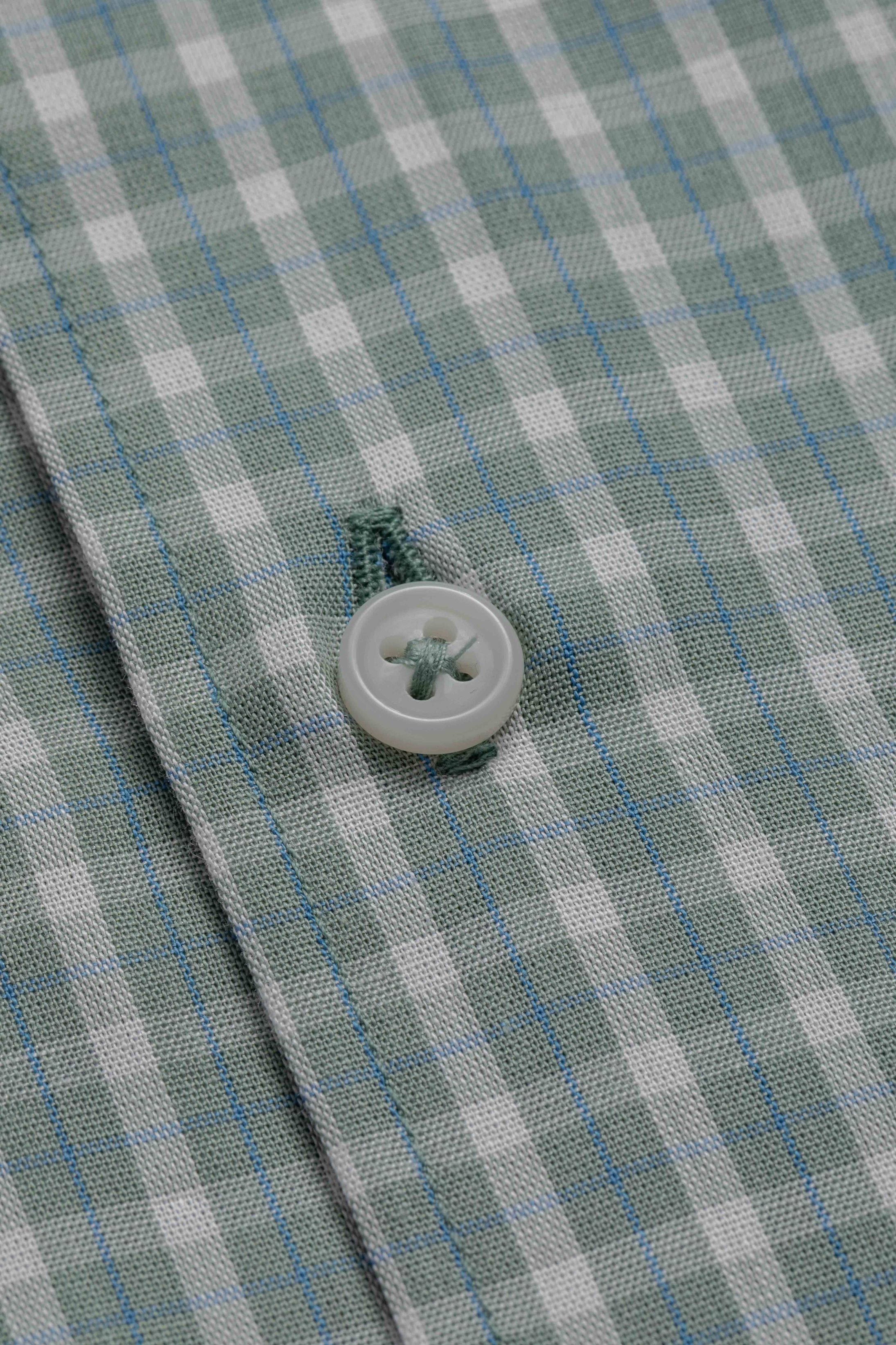 Camisa Manga Longa Regular Xadrez Verde