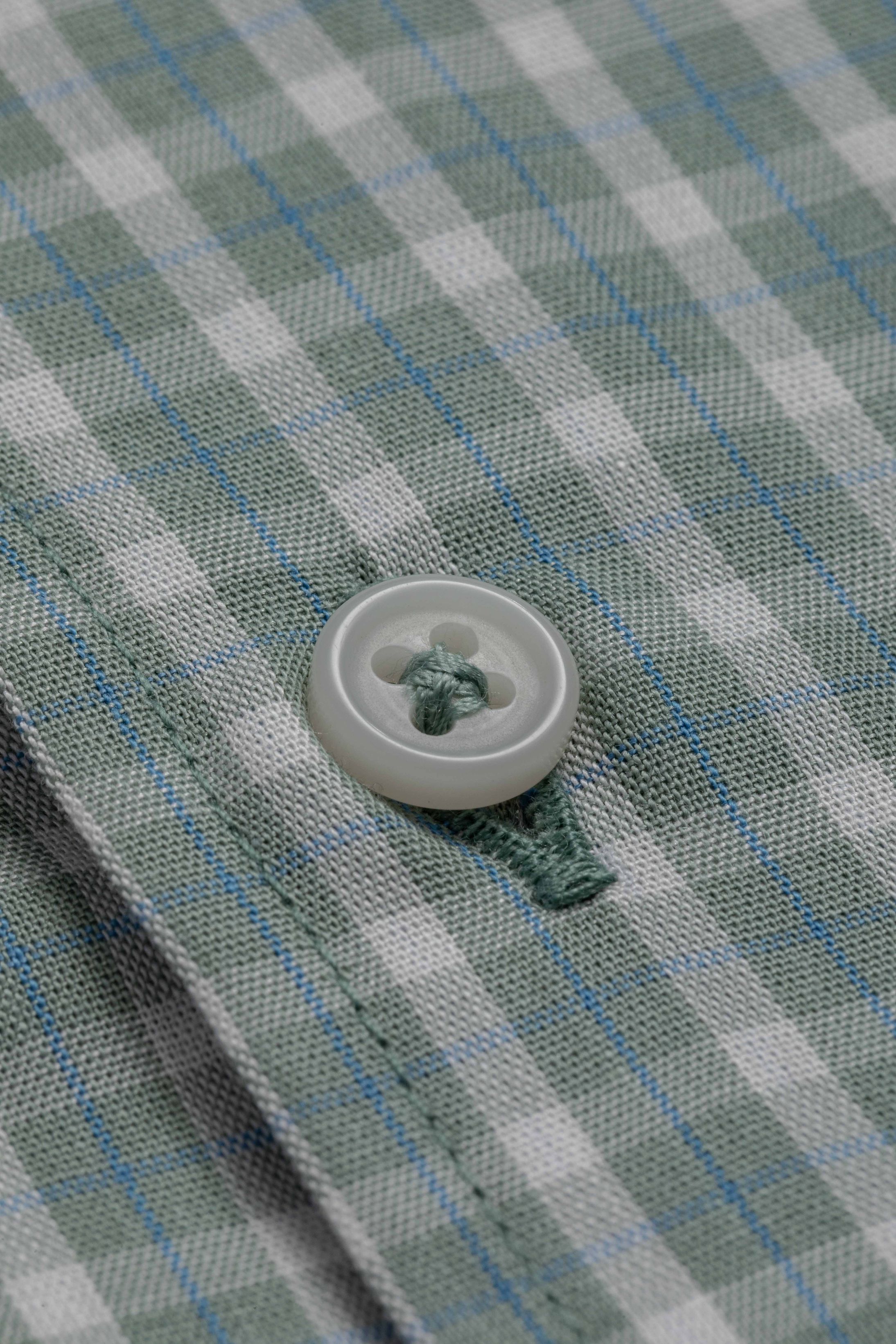 Camisa Manga Longa Slim fit Xadrez Verde