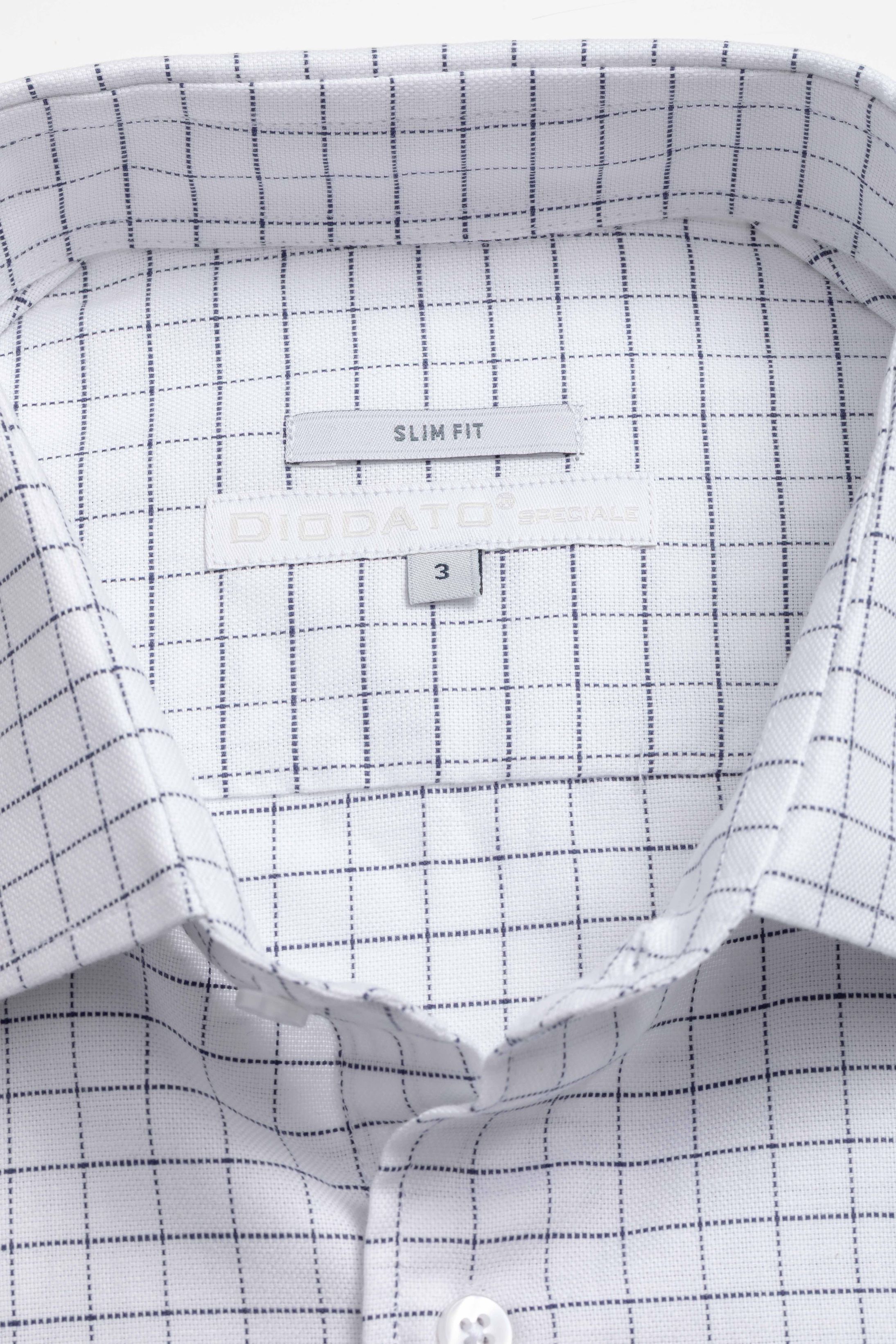 Camisa Manga Longa Slim fit Xadrez Azul