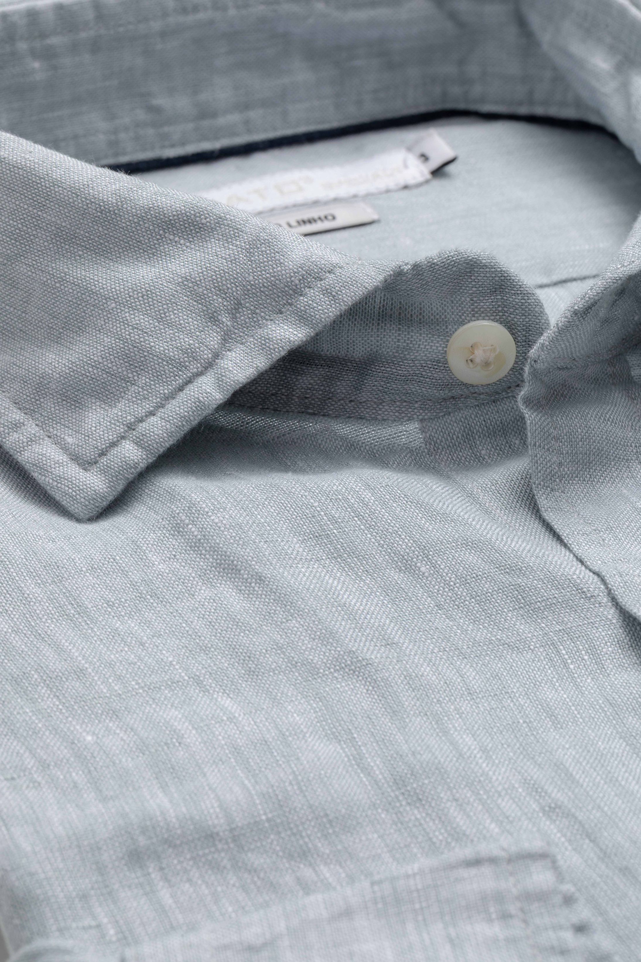 Camisa Manga Longa Regular Linho Verde Vintage