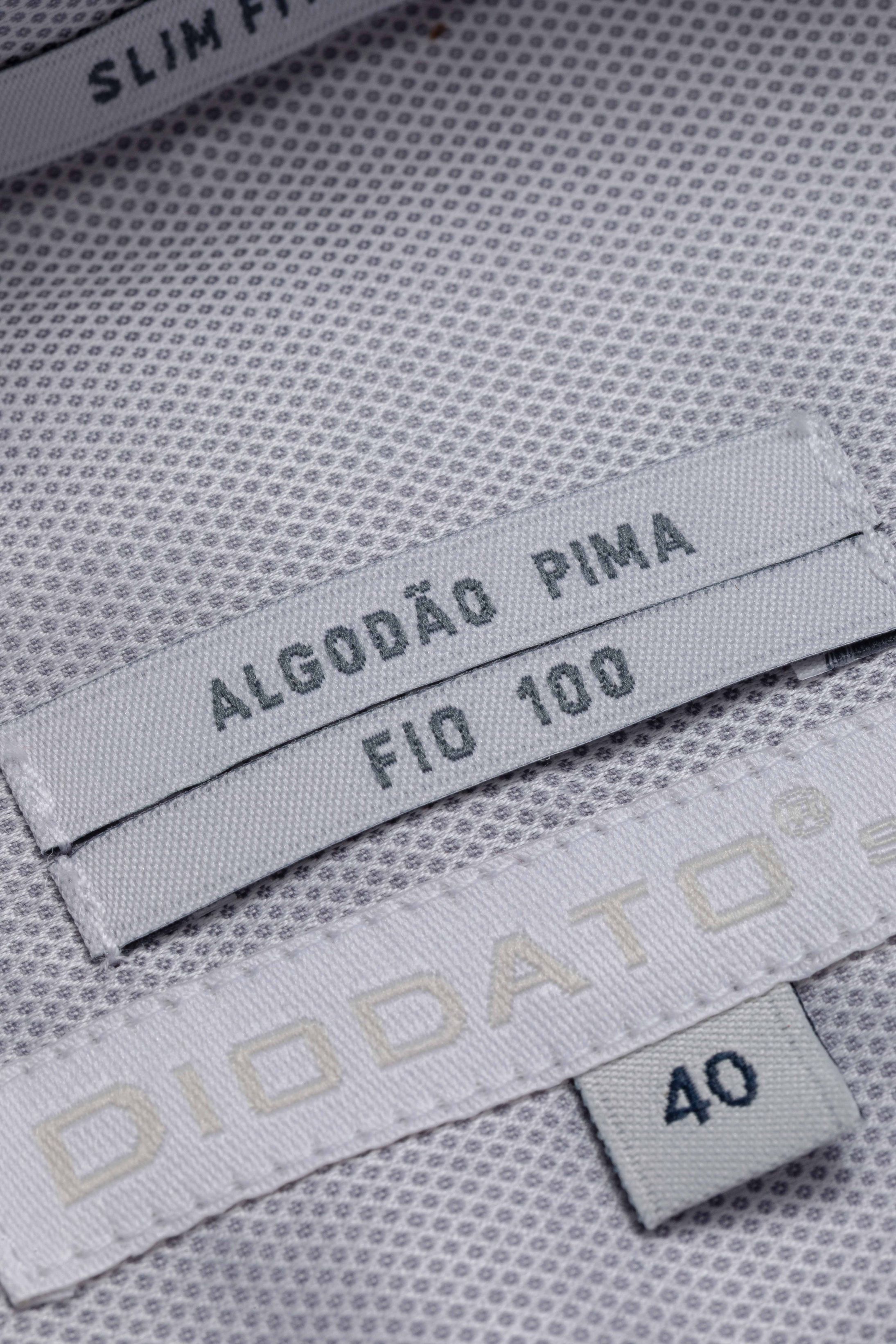 Camisa Social Slim Fit Fio 100 Pima Cotton