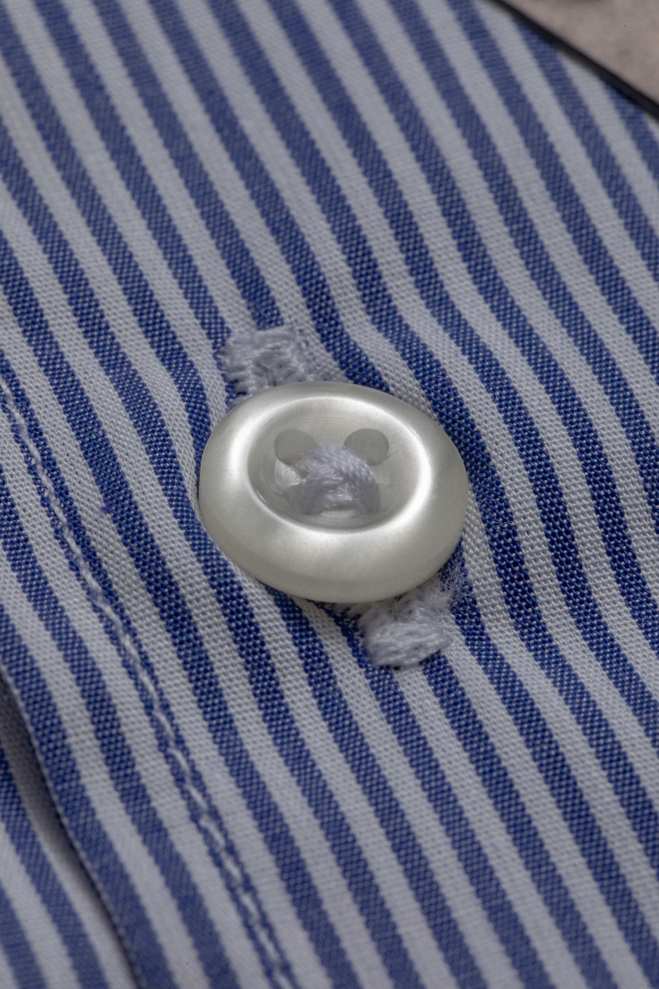 Camisa Social Slim fit Pimma Cotton Listrado Azul