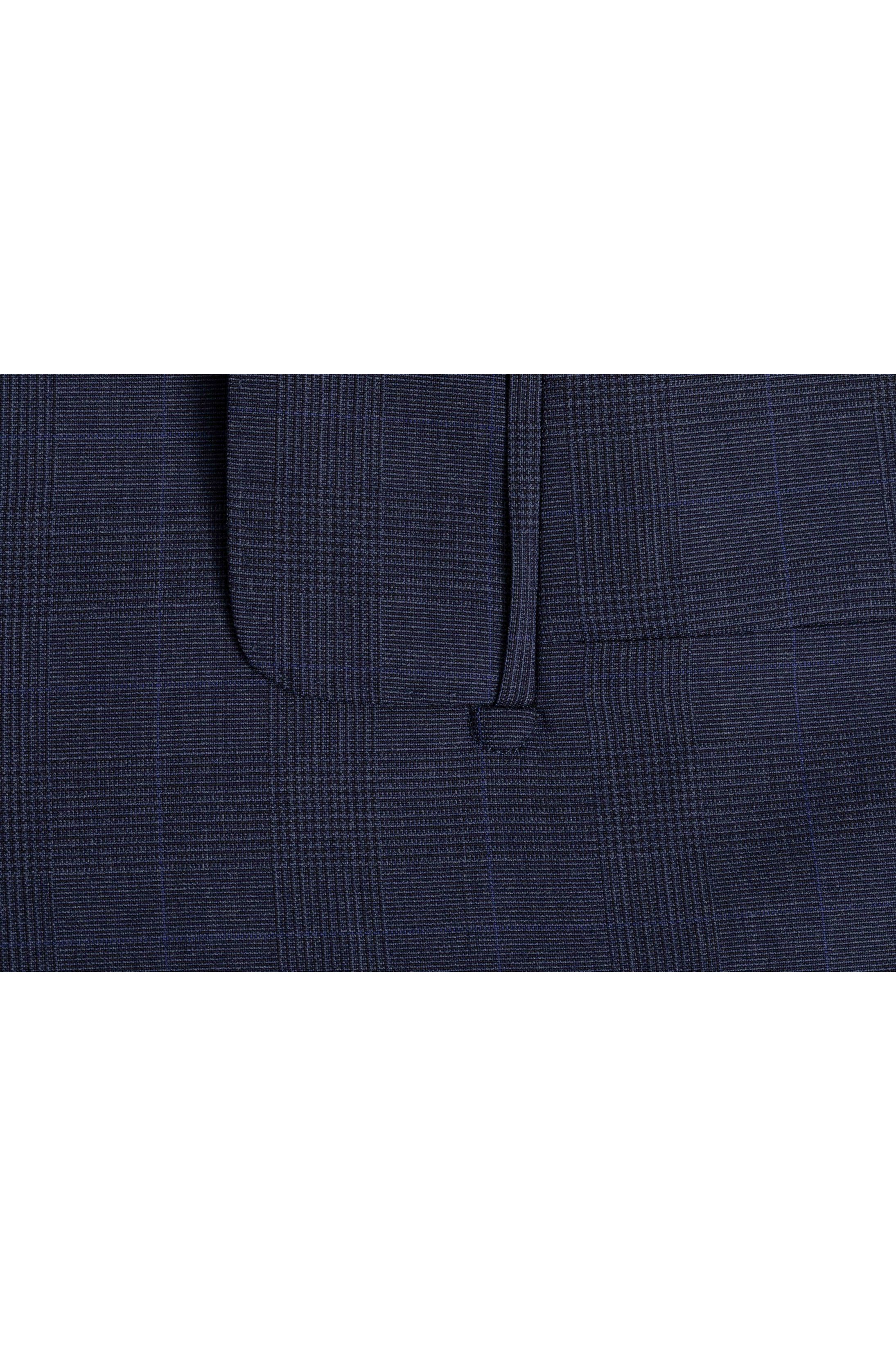 Costume Reda Super 110 Slim Window Pane Marinho 