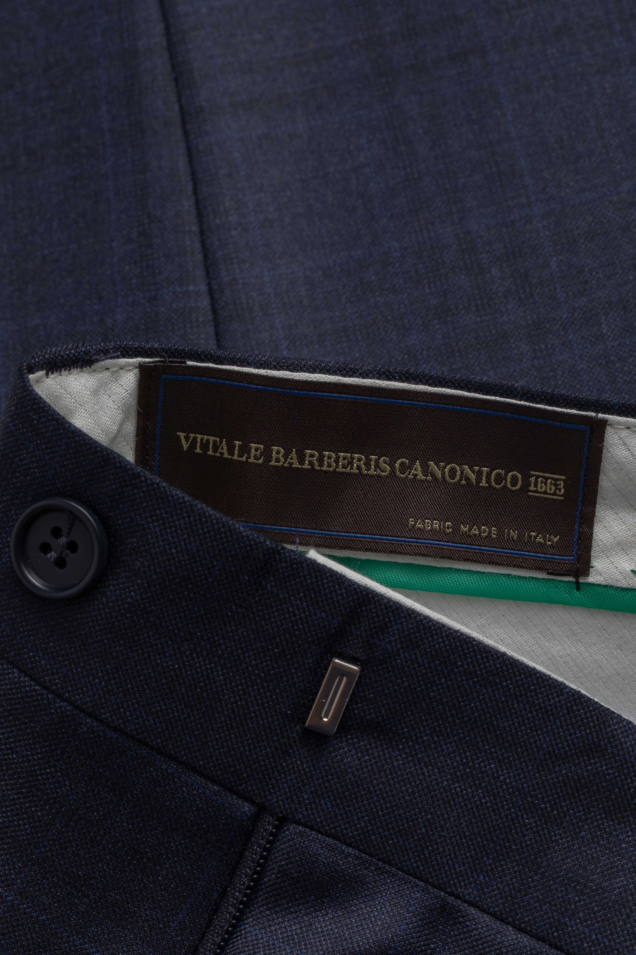 Costume Canônico Super 110 Slim Window Pane Marinho 