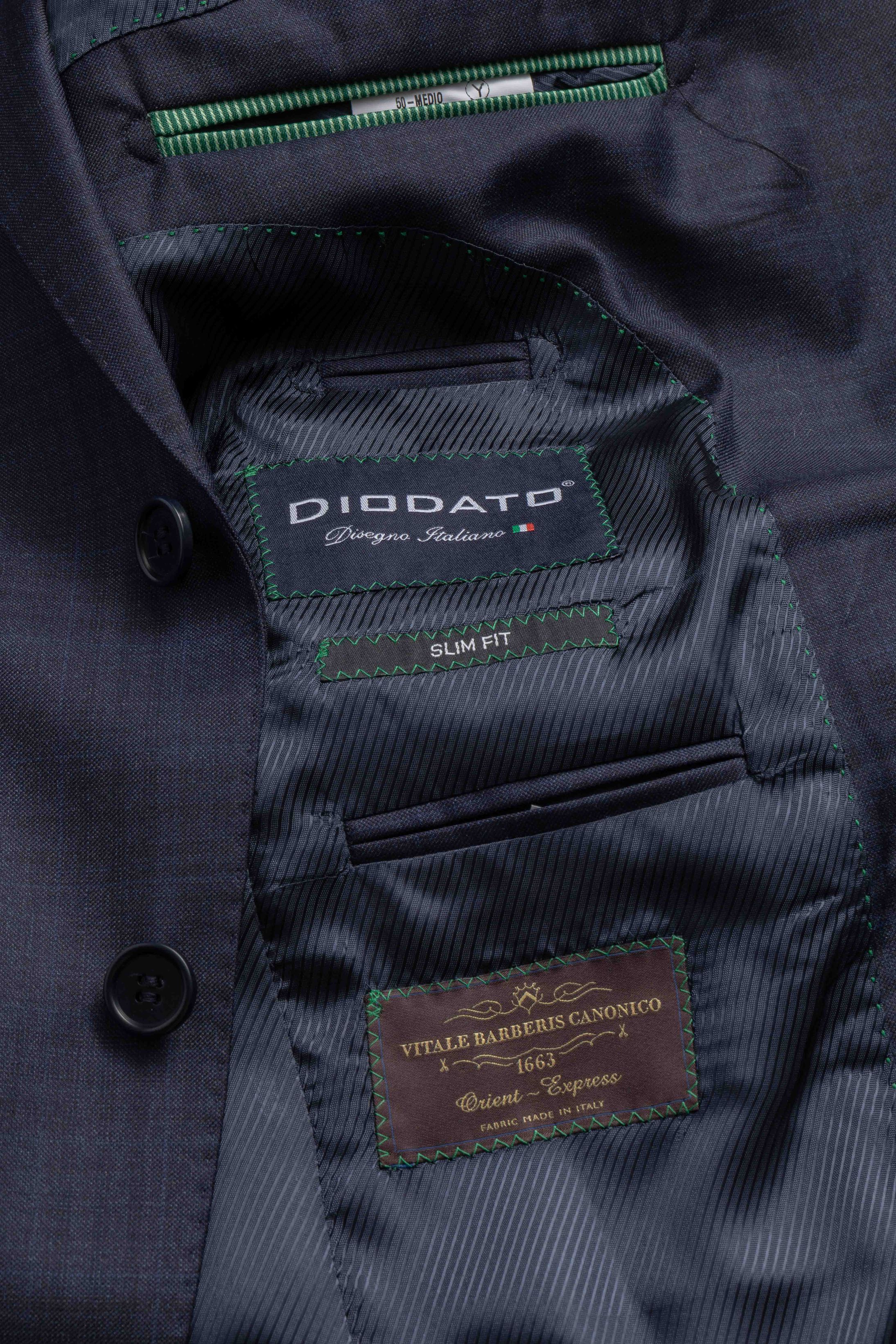 Costume Canônico Super 110 Slim Window Pane Marinho 