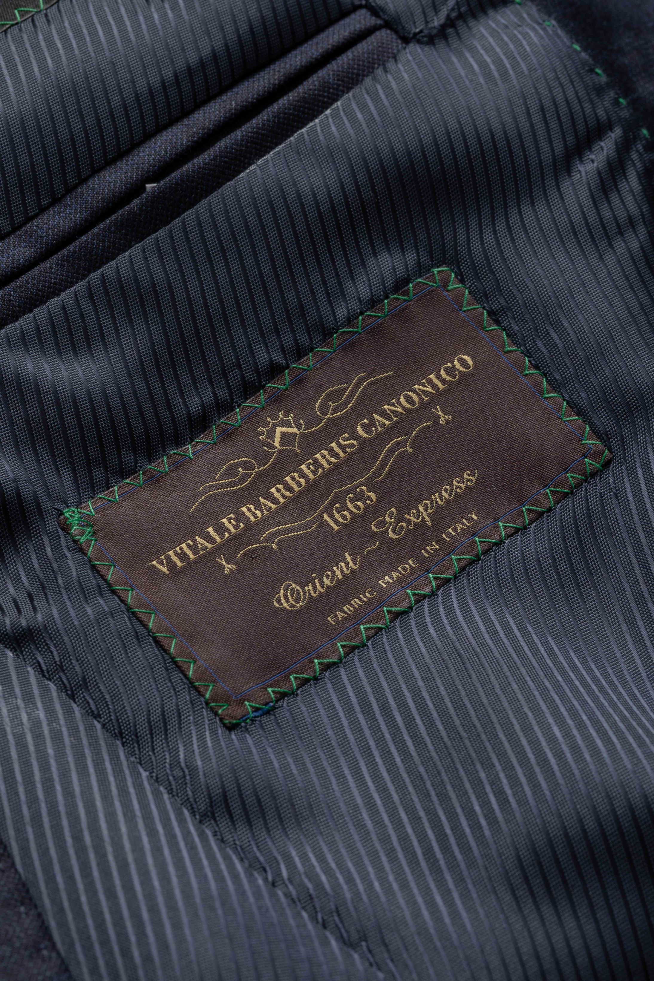 Costume Canônico Super 110 Slim Window Pane Marinho 