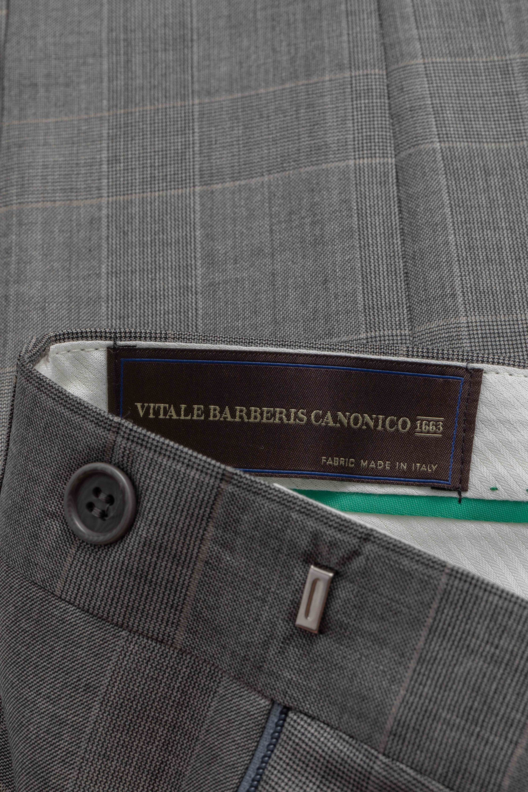 Costume Canônico Super 150 Slim Window Pane Cinza Claro